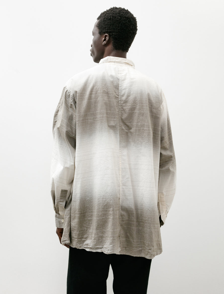 471 Plastron Shirt Doppler Stripe Cotton Cambric Rinsed - Image 2