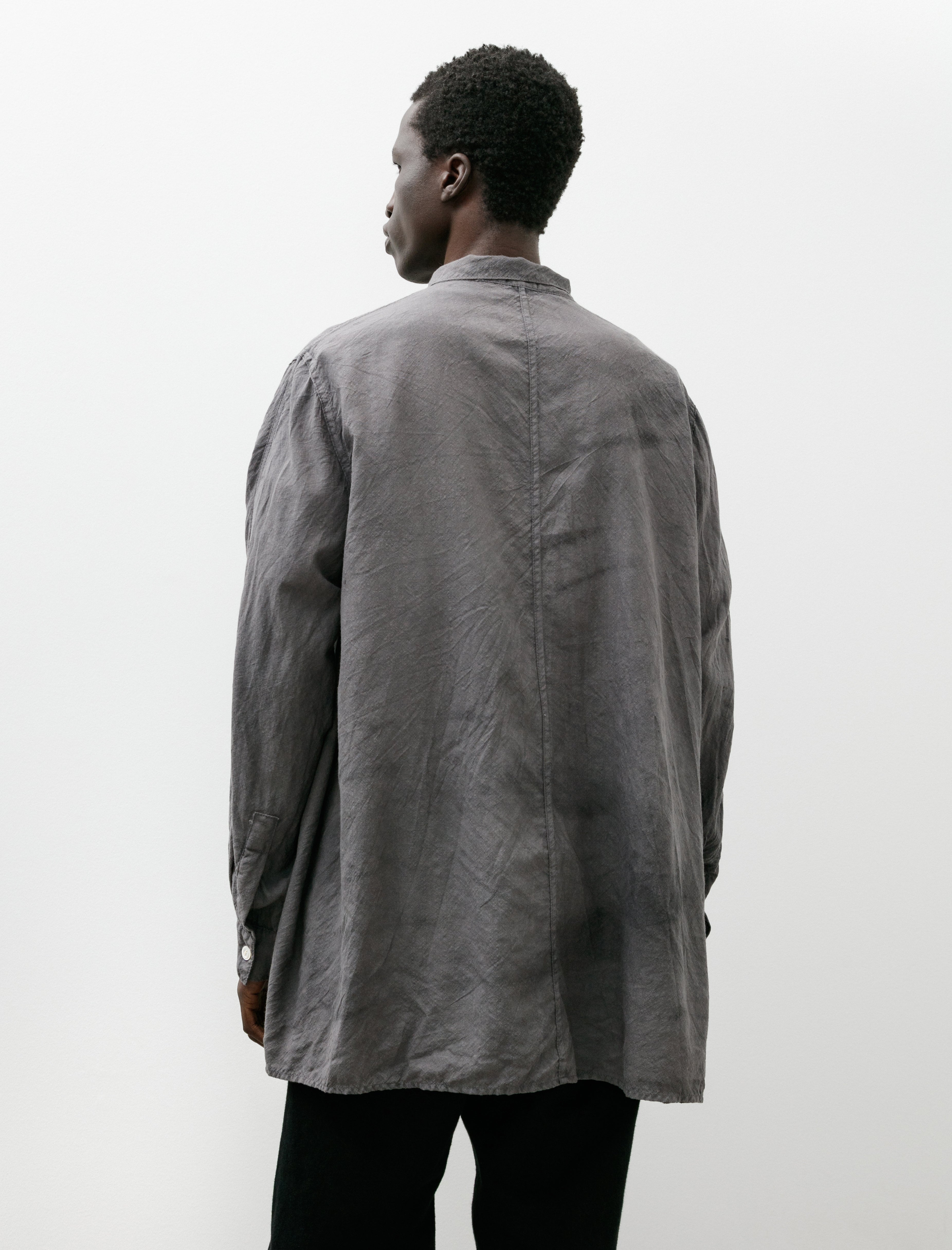 Tender 471 Plastron Shirt Wool Calico Chestnut Dyed