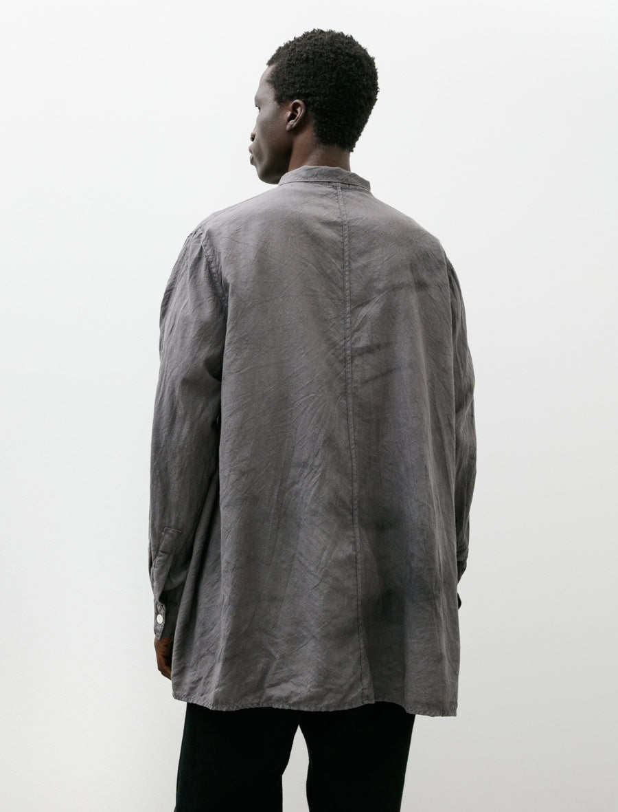 471 Plastron Shirt Wool Calico Chestnut Dyed - Image 4