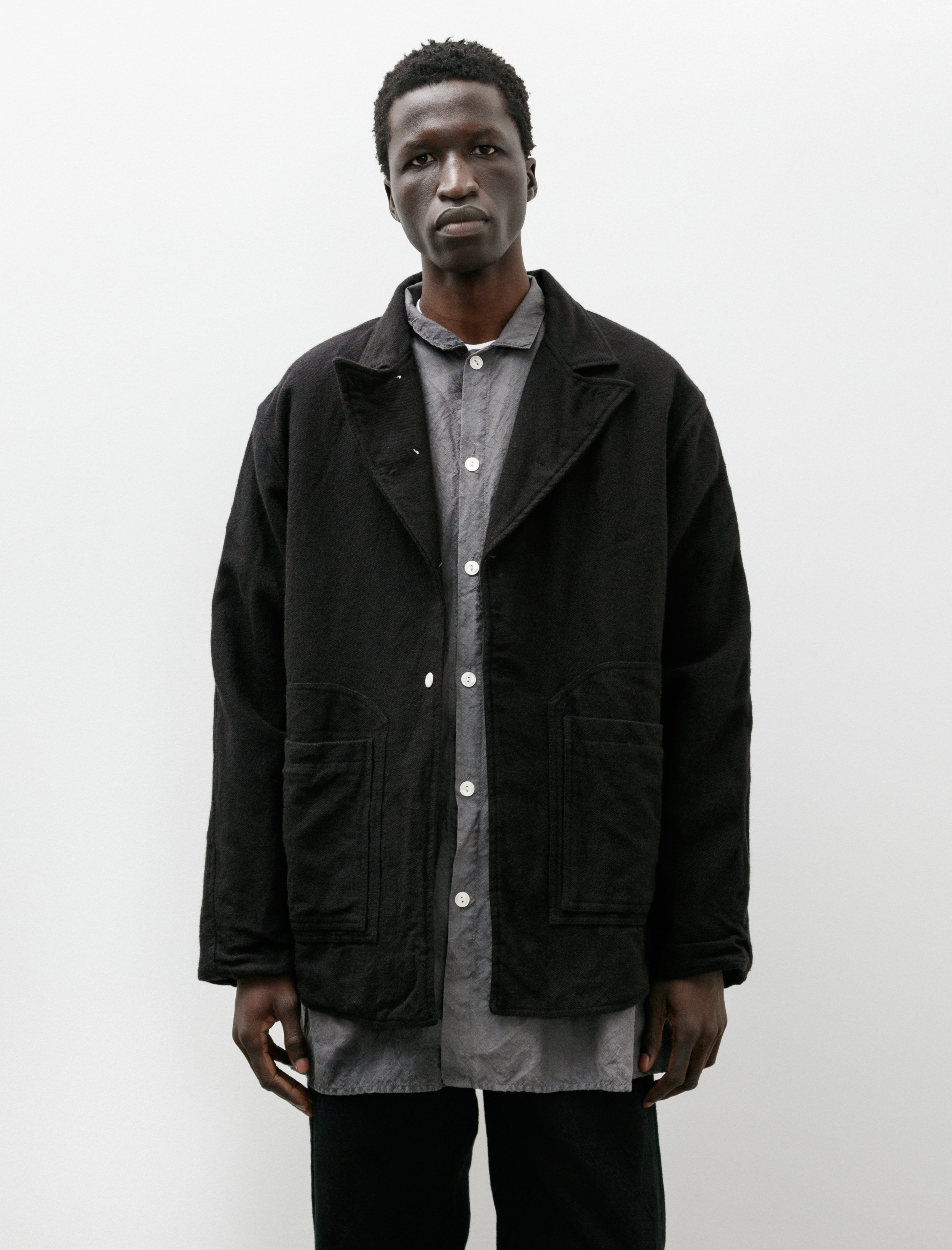 Tender 918 Two-One Butterfly Jacket Wool Face Broken Twill Black Hole