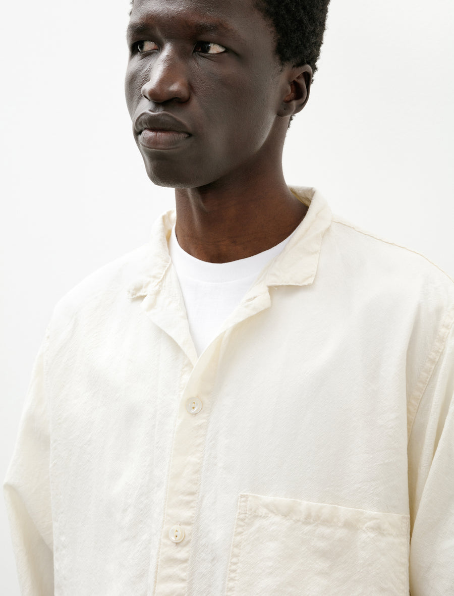 471 Plastron Shirt Wool Calico Rinsed - Image 4