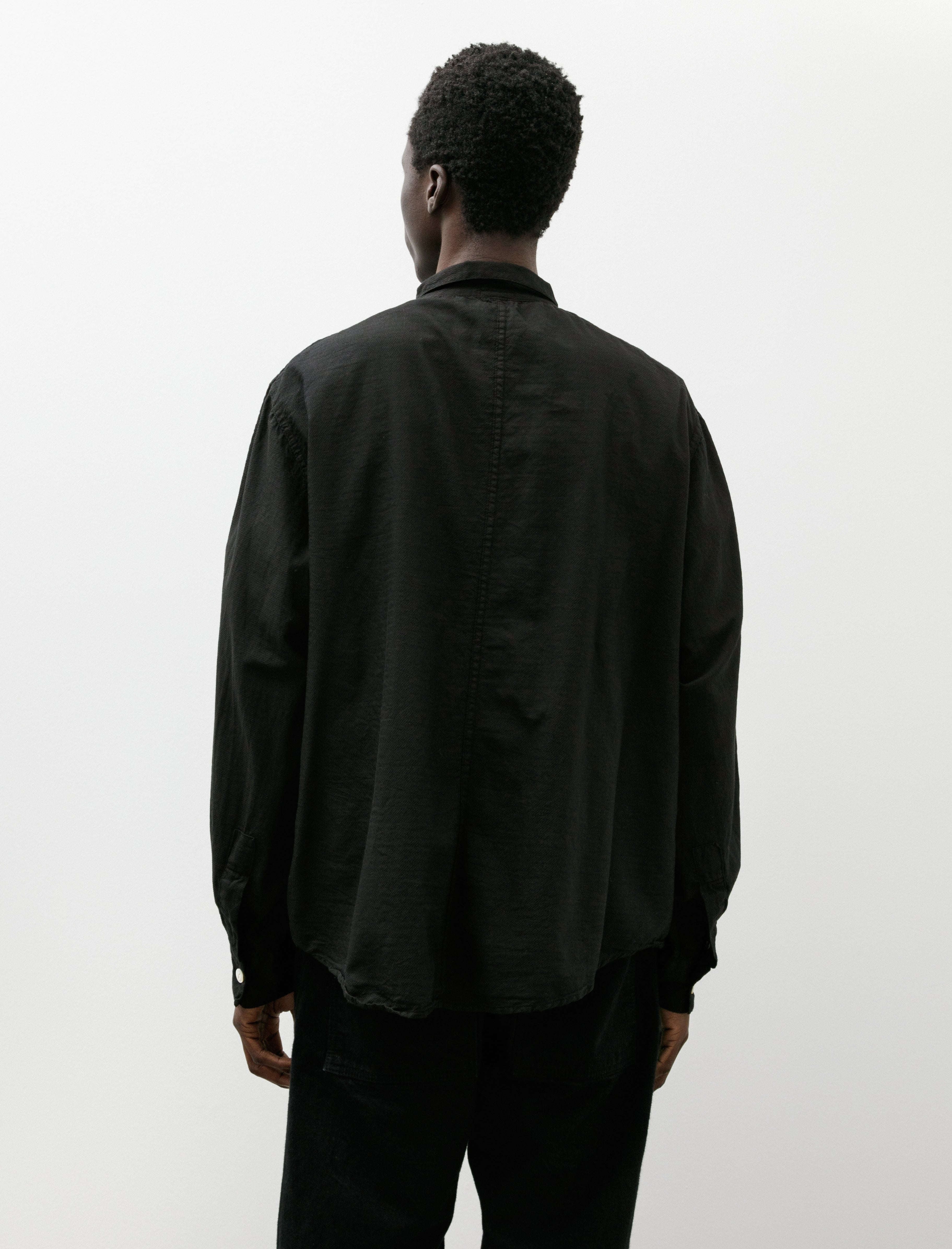 Tender 439 Stole Pocket Butterfly Shirt Thunderbolt Cotton Cambric Black Hole