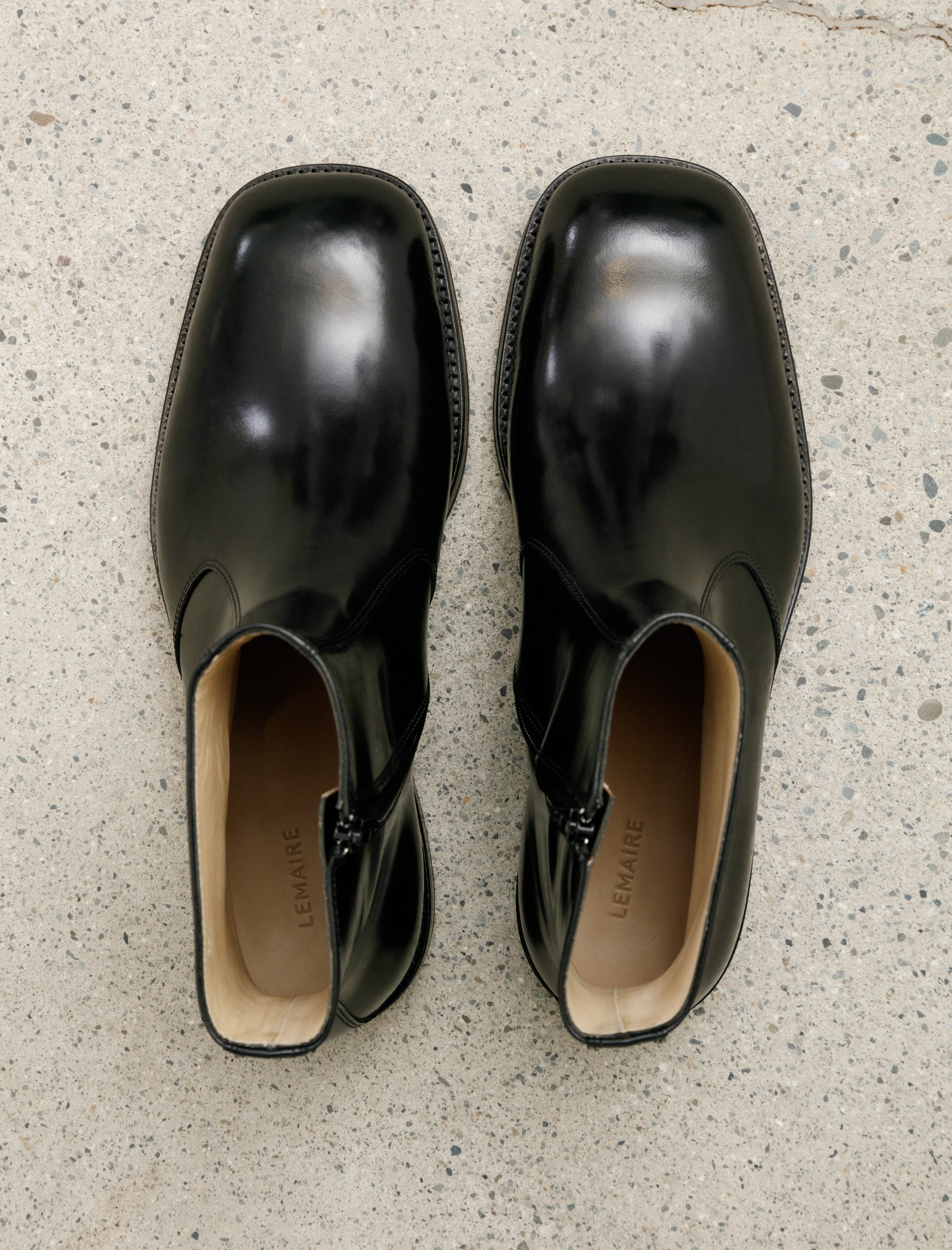 Lemaire Zipped Boots Black