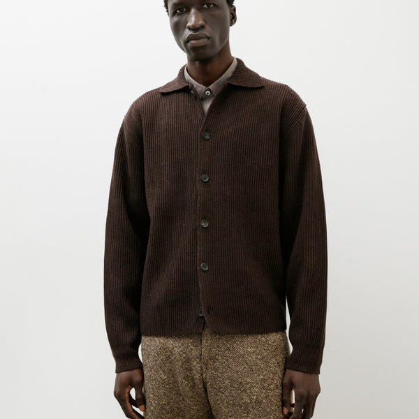 トップス AURALEE WOOL CASHMERE KNIT CARDIGAN 3 Auralee Wool Cashmere Felted Knit Cardigan Olive – Très Bien