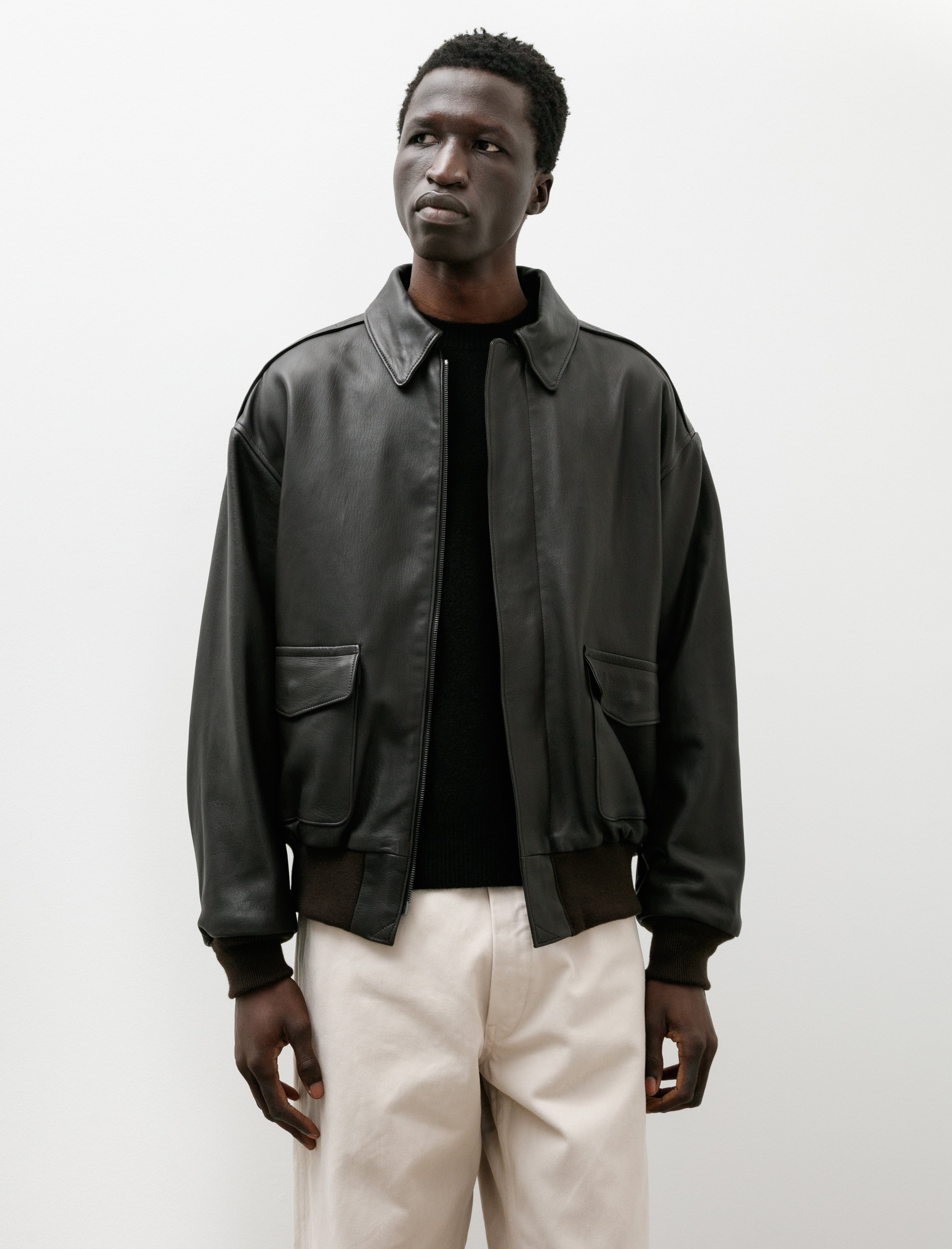 Comoli Lambskin A-2 Jacket Brown