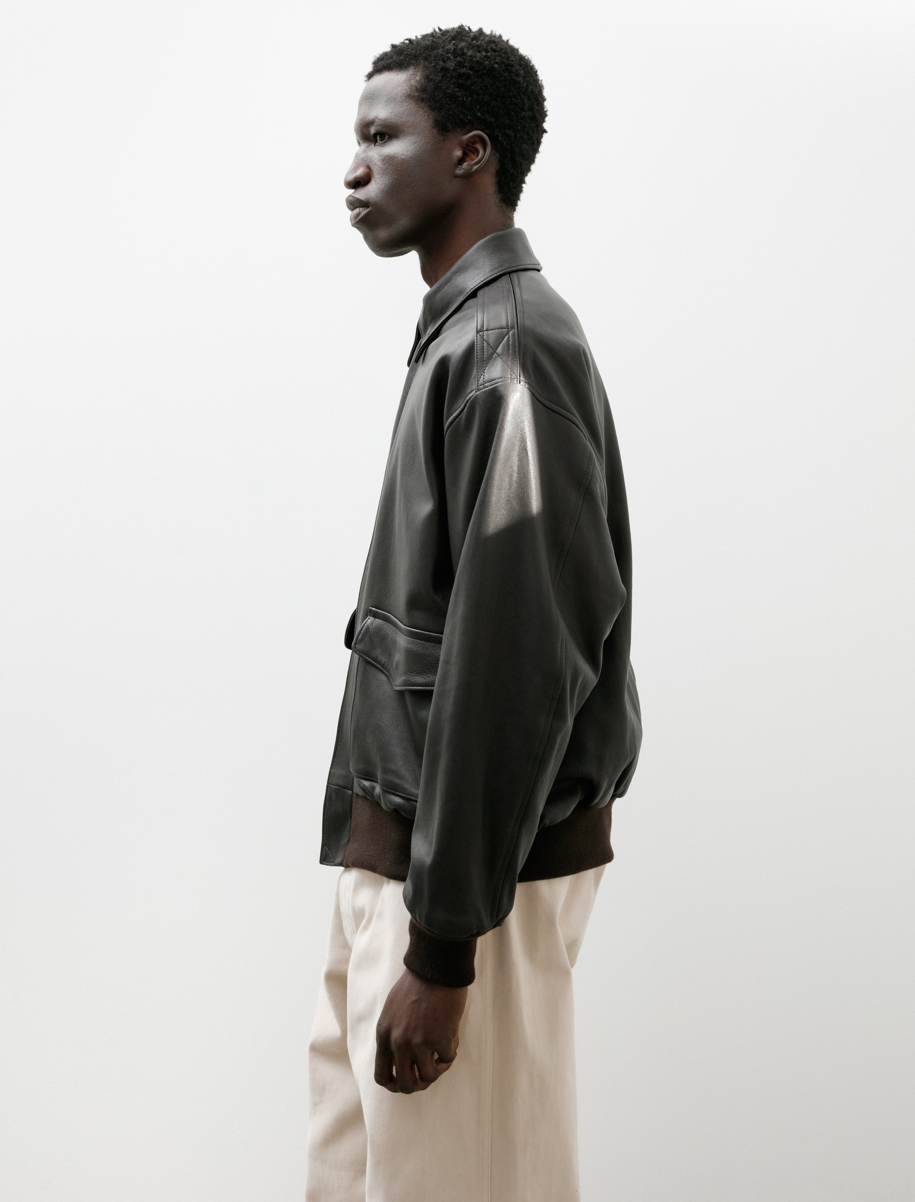 Comoli Lambskin A-2 Jacket Brown