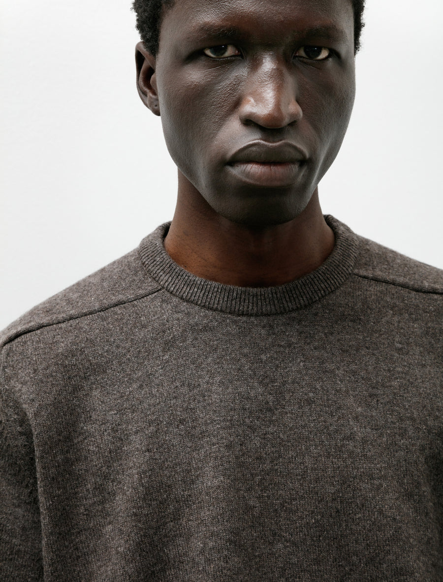 Simple Crew Neck Sweater Brown - Image 4