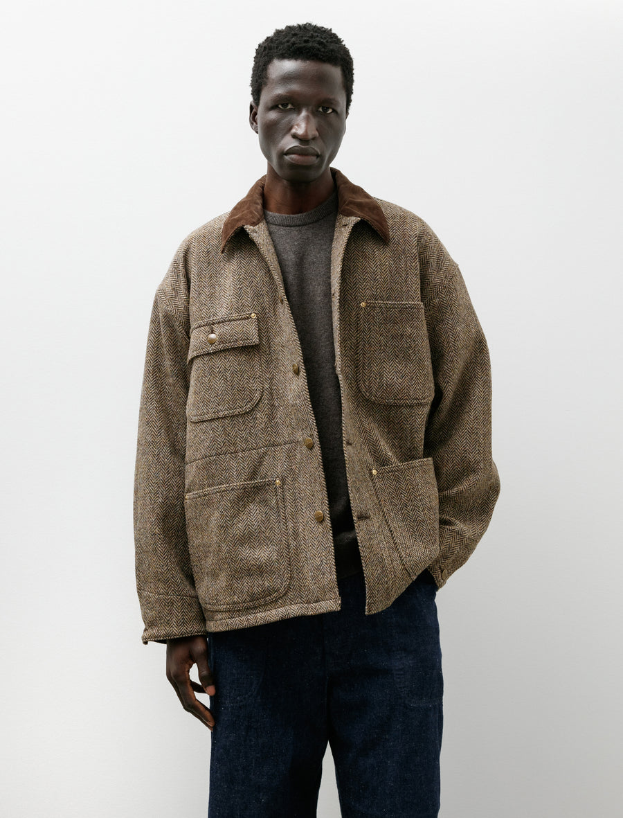 Harris Tweed Relax Fit Coverall Khaki - Image 1