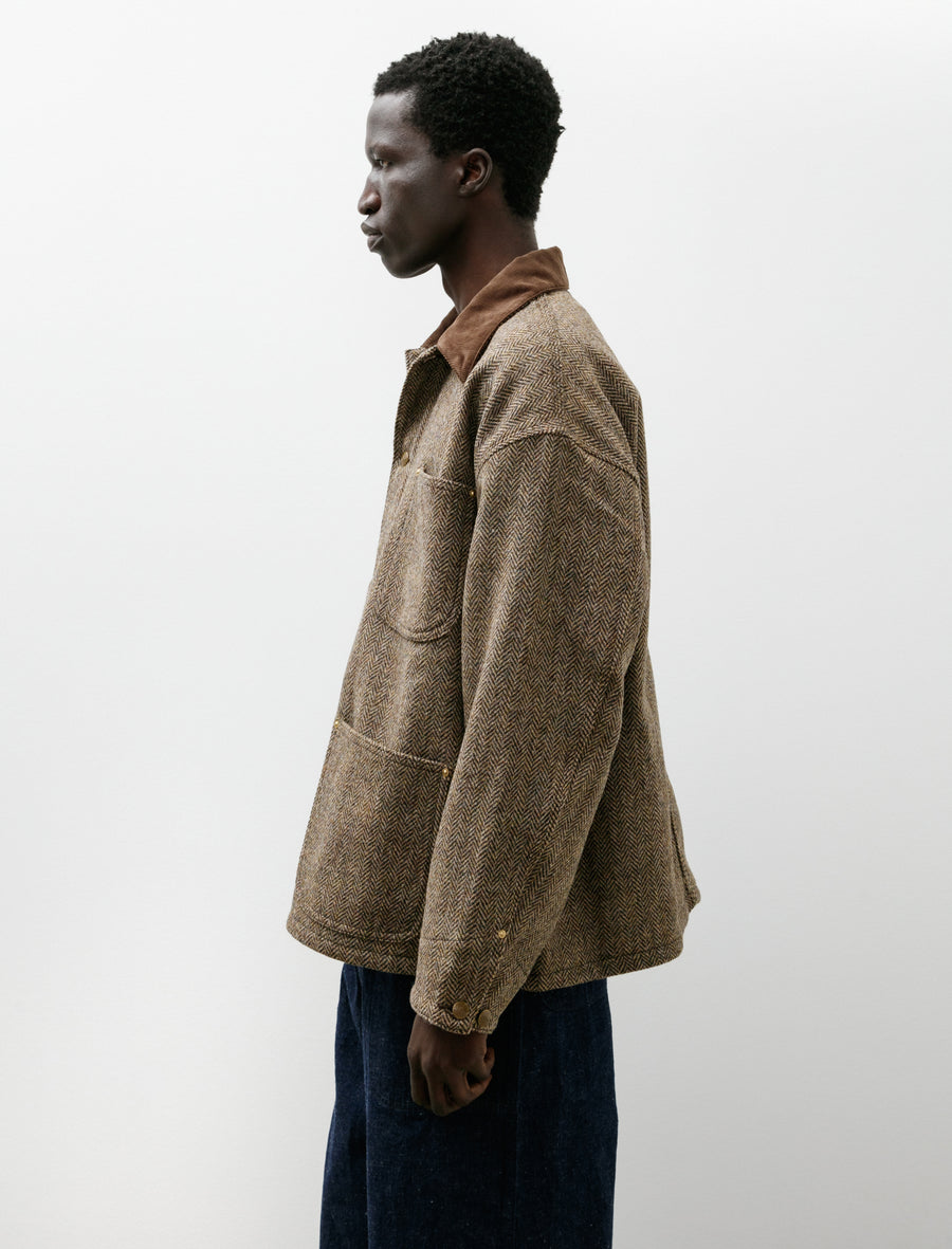 Harris Tweed Relax Fit Coverall Khaki - Image 3