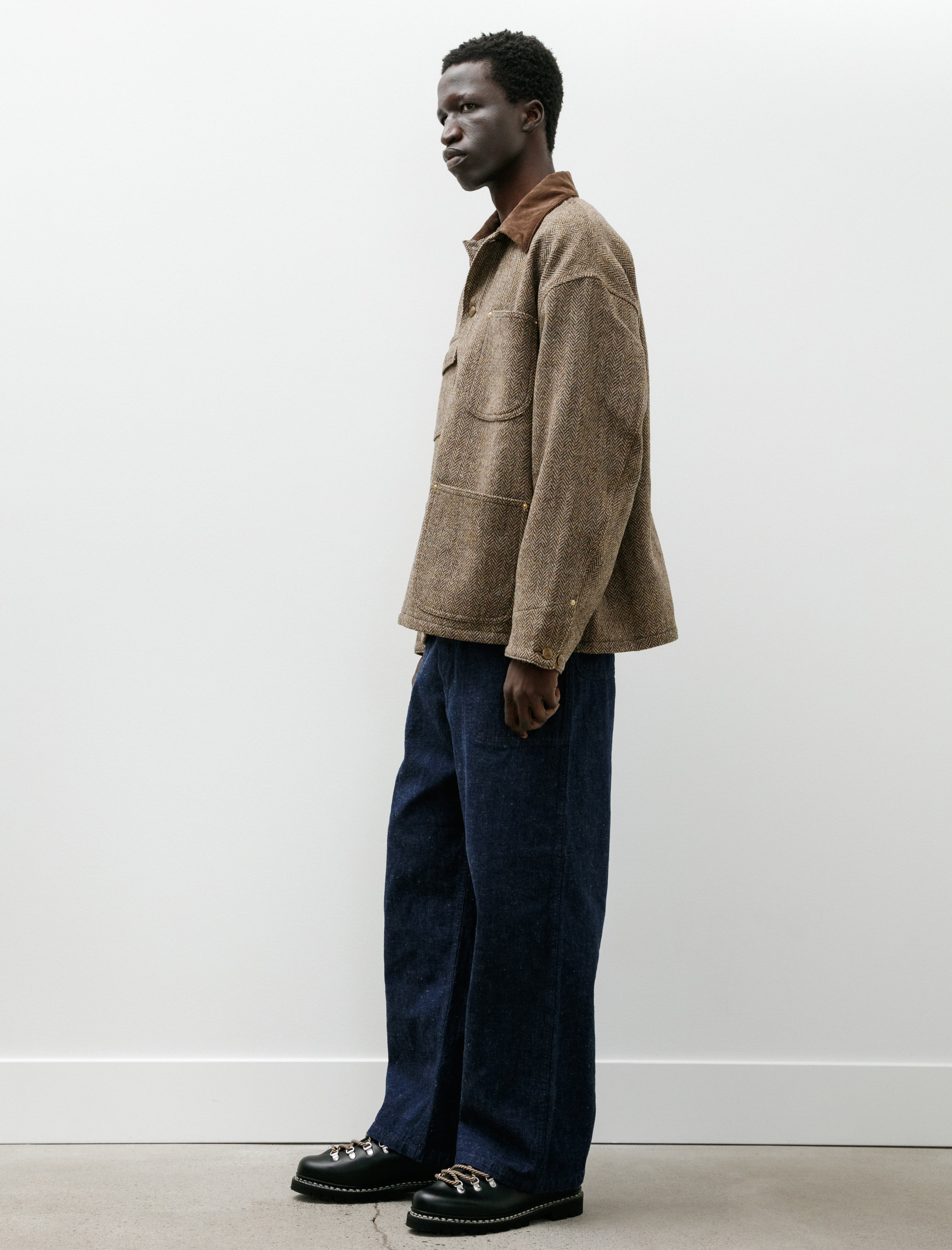 orSlow Wide Fit US Navy Denim Utility Pants One Wash