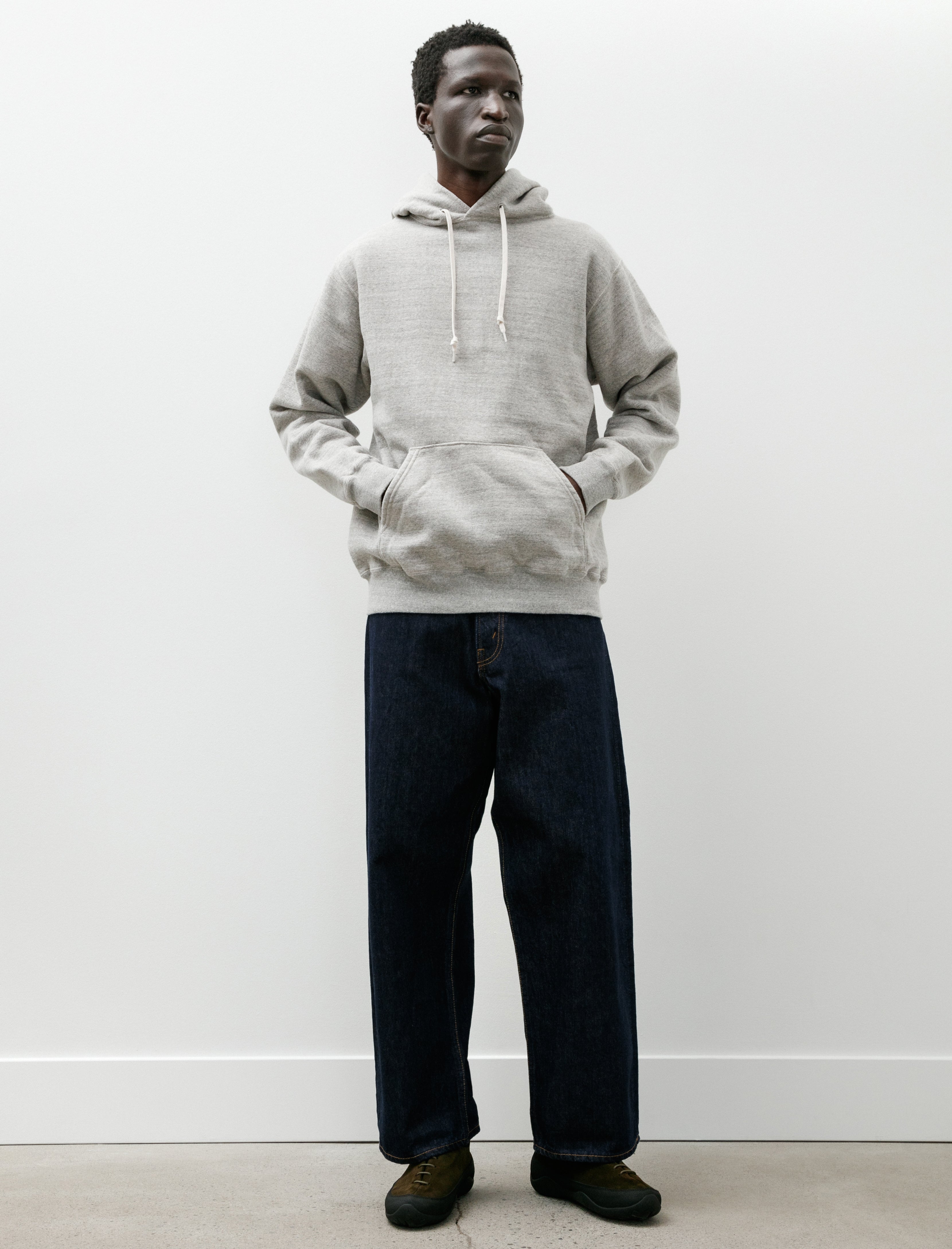 orSlow Loop Wheel Hooded Sweatshirt Heather