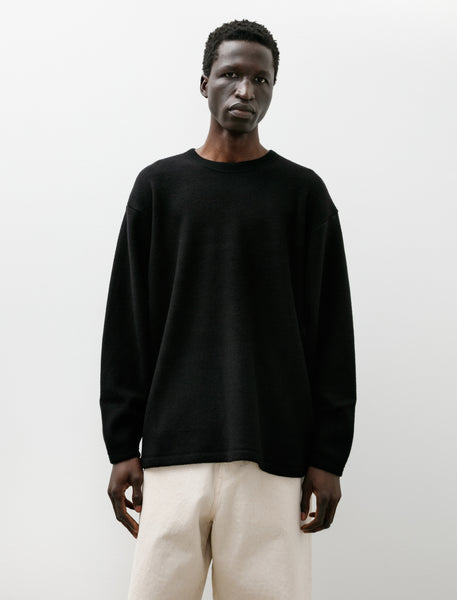 louren big silhouette knit pullover ブラック louren big silhouette knit pullover ブラック｜Yahoo!フリマ（旧
