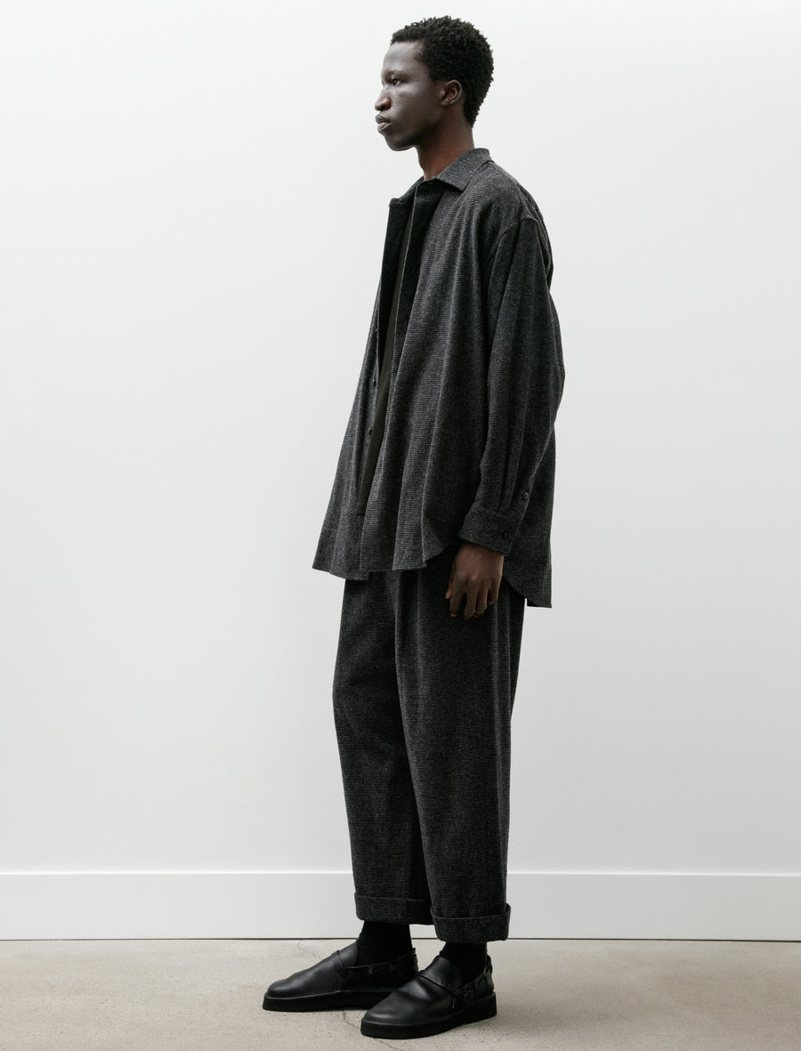 Double Pleated Cropped Trousers Houndstooth - Image 3