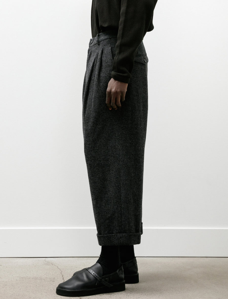 Double Pleated Cropped Trousers Houndstooth - Image 6