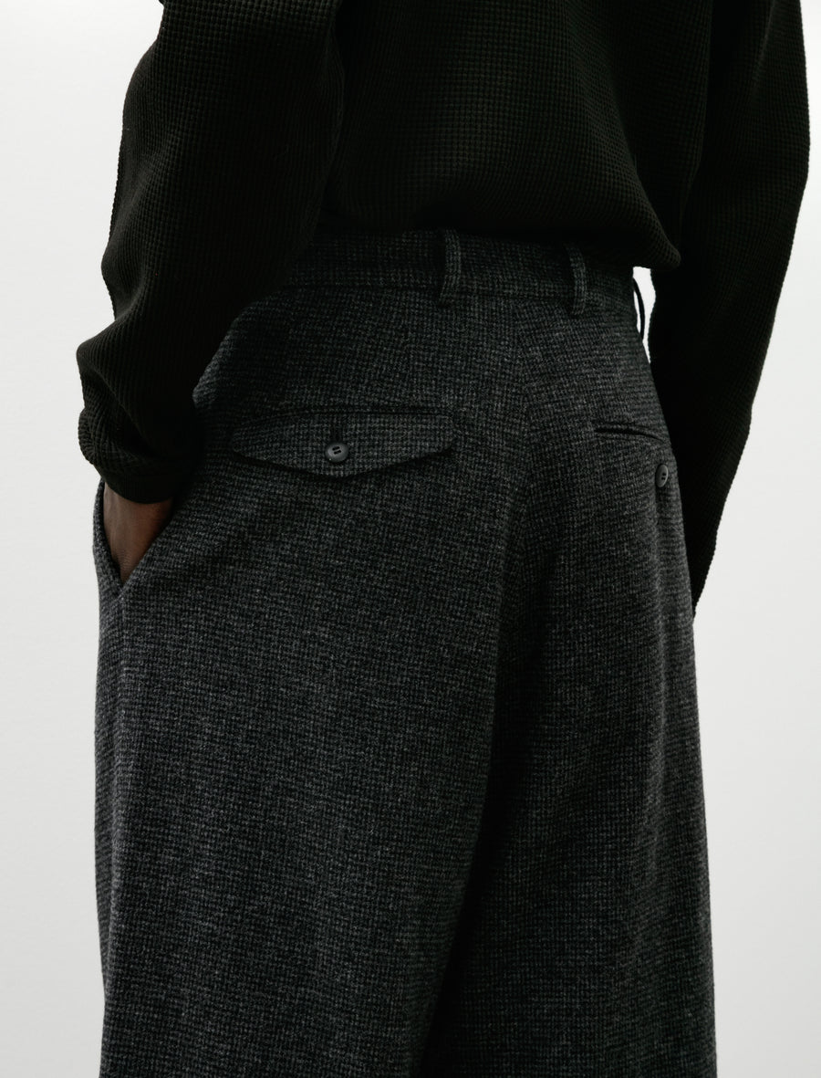 Double Pleated Cropped Trousers Houndstooth - Image 7