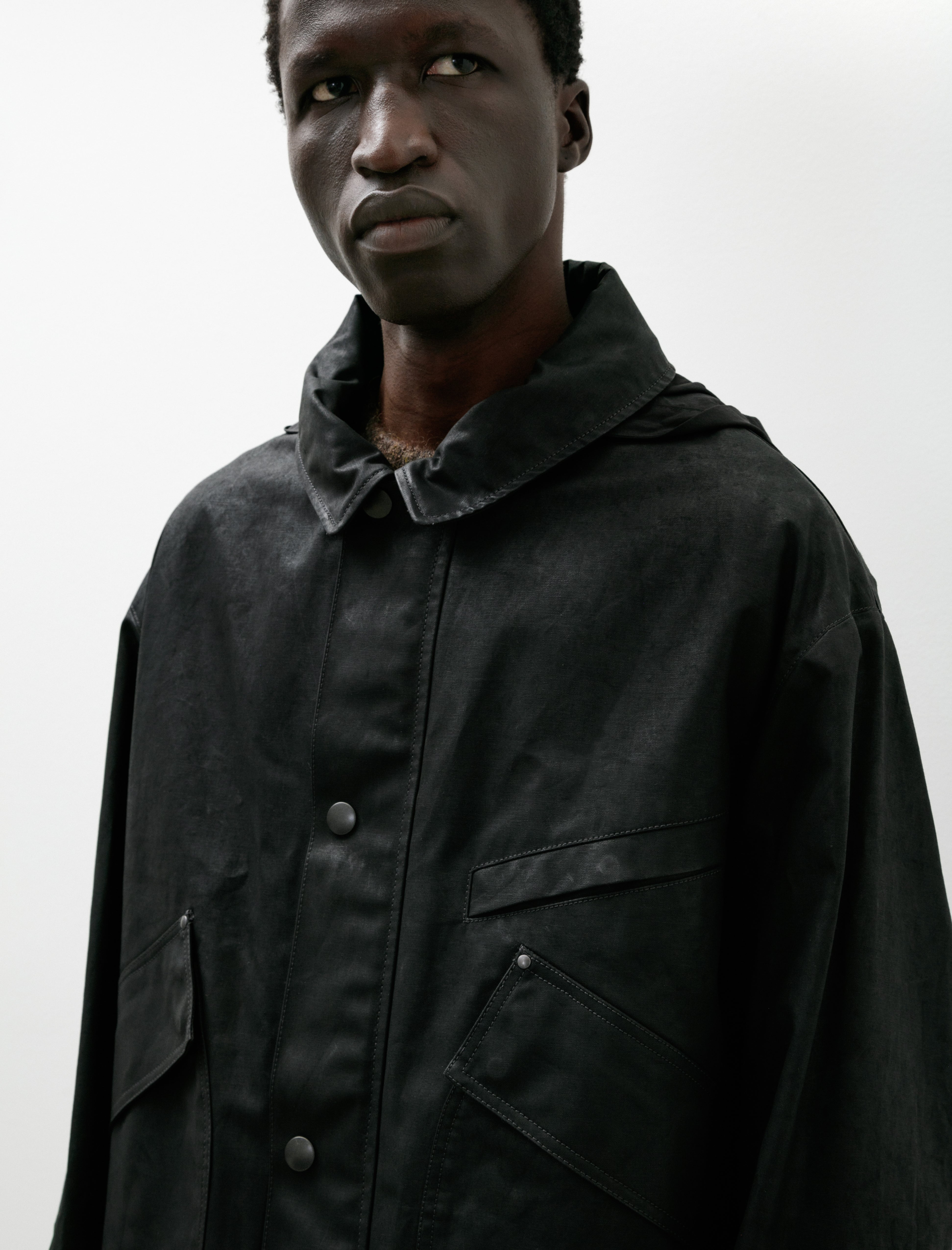 Lemaire Short Rain Jacket Onyx