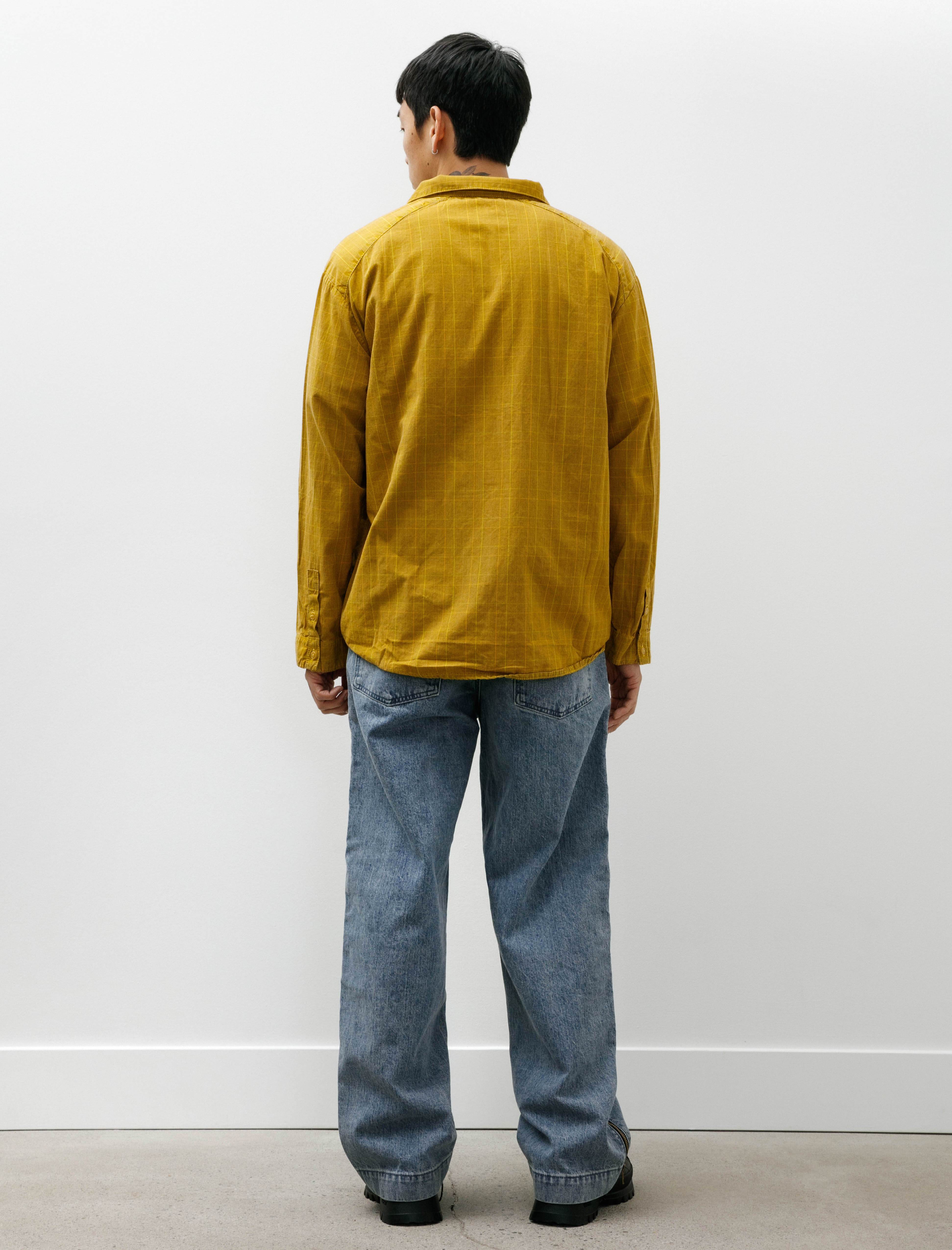 Working Zip Jean Indigo Denim Stone Wash