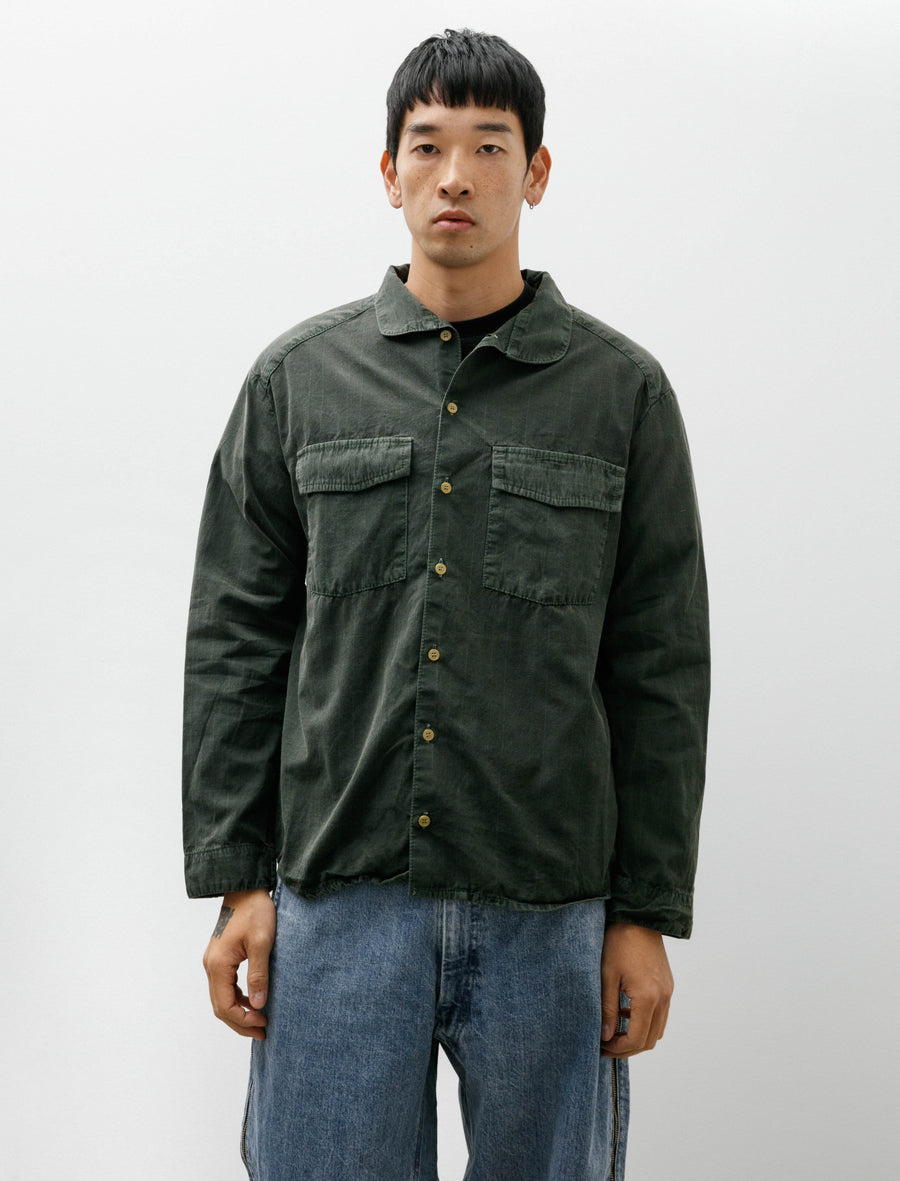 Trap Shirt Cotton Dogtooth Triassic Green - Image 1