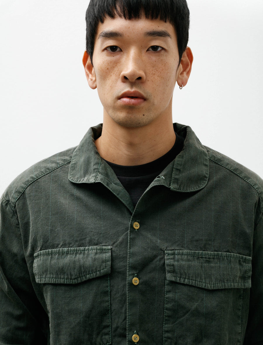 Trap Shirt Cotton Dogtooth Triassic Green - Image 4