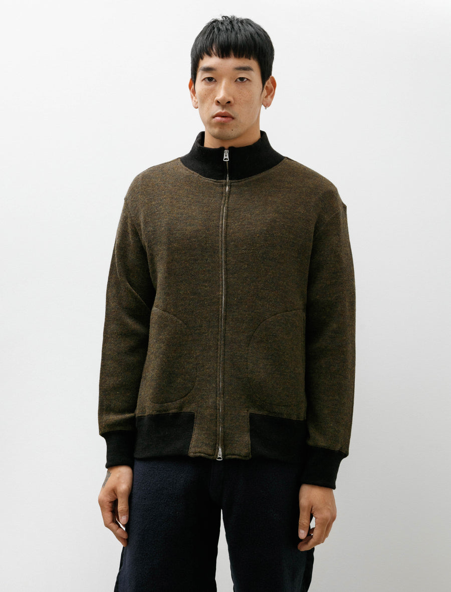 Deck Zipper Dry Wool Interlock Khaki - Image 4