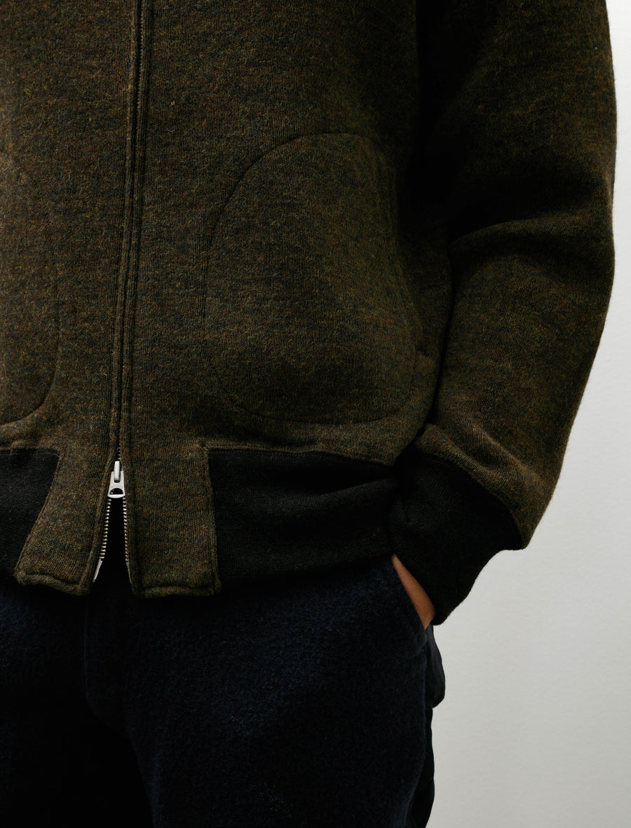 Deck Zipper Dry Wool Interlock Khaki - Image 5