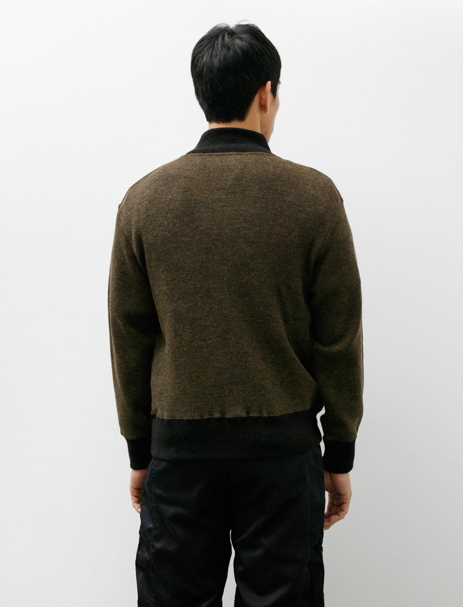 Deck Zipper Dry Wool Interlock Khaki - Image 2