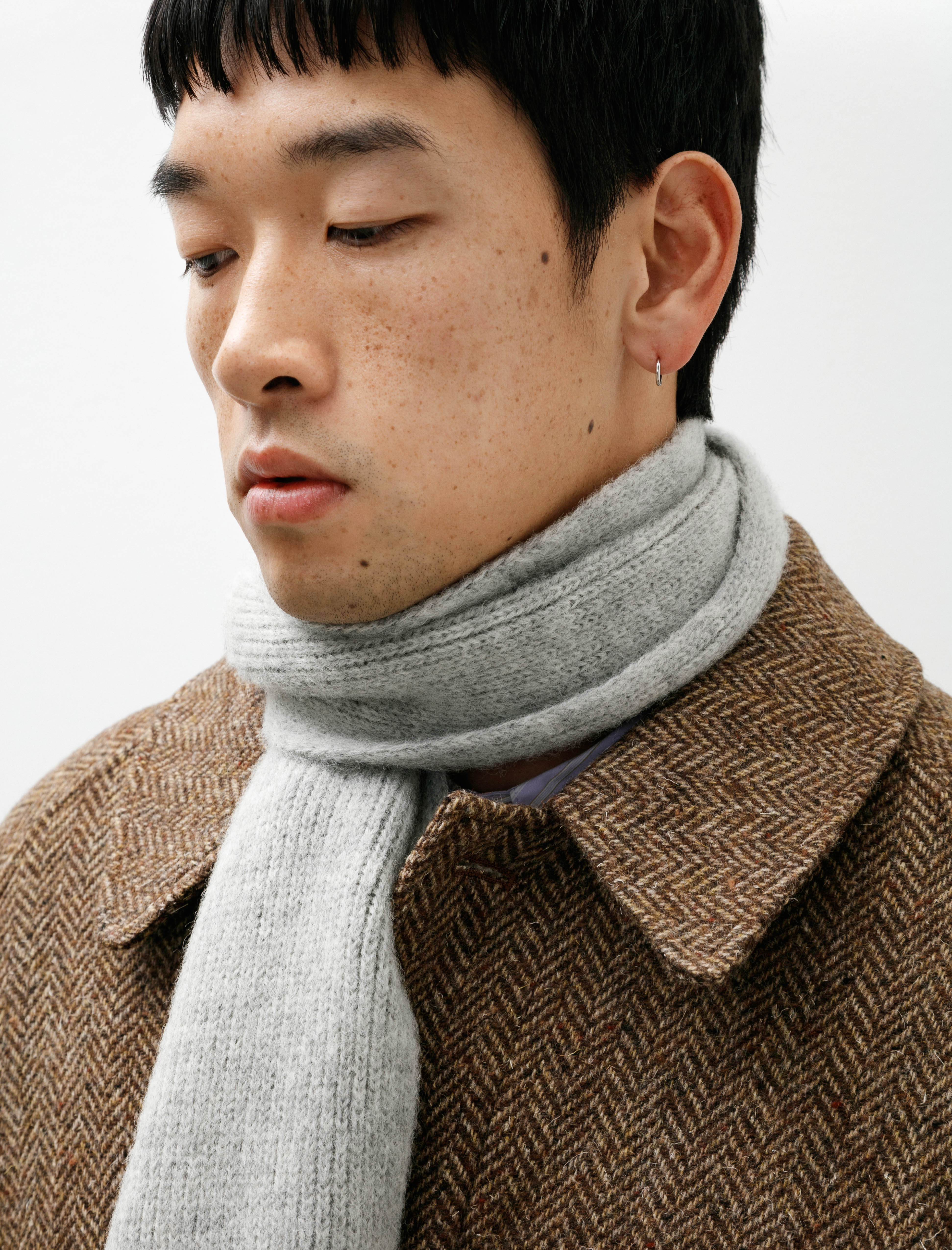 Margaret Howell MHL Selvedge Scarf Light Grey