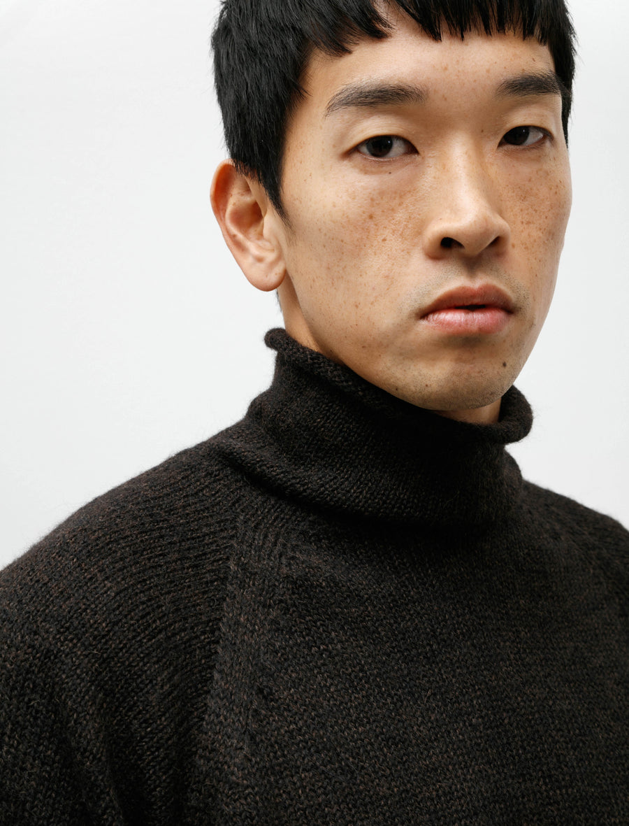 MHL Rolled Edge Rollneck Dry Merino Ebony - Image 4