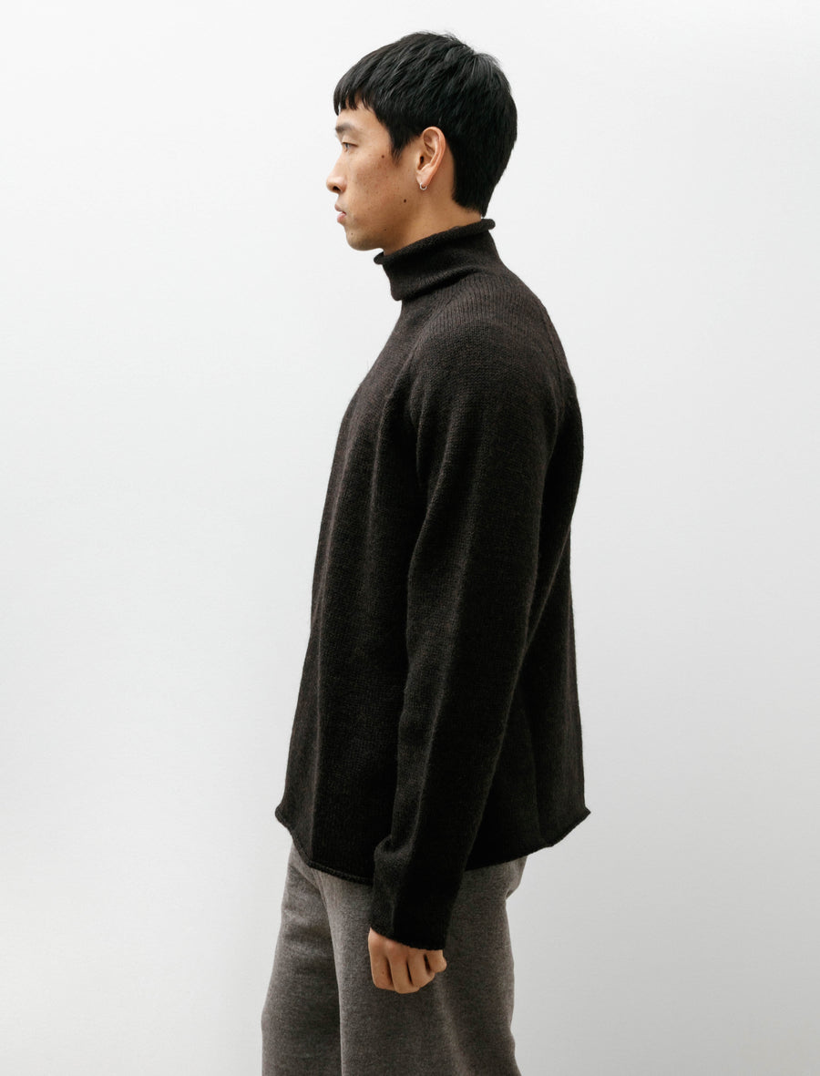 MHL Rolled Edge Rollneck Dry Merino Ebony - Image 3