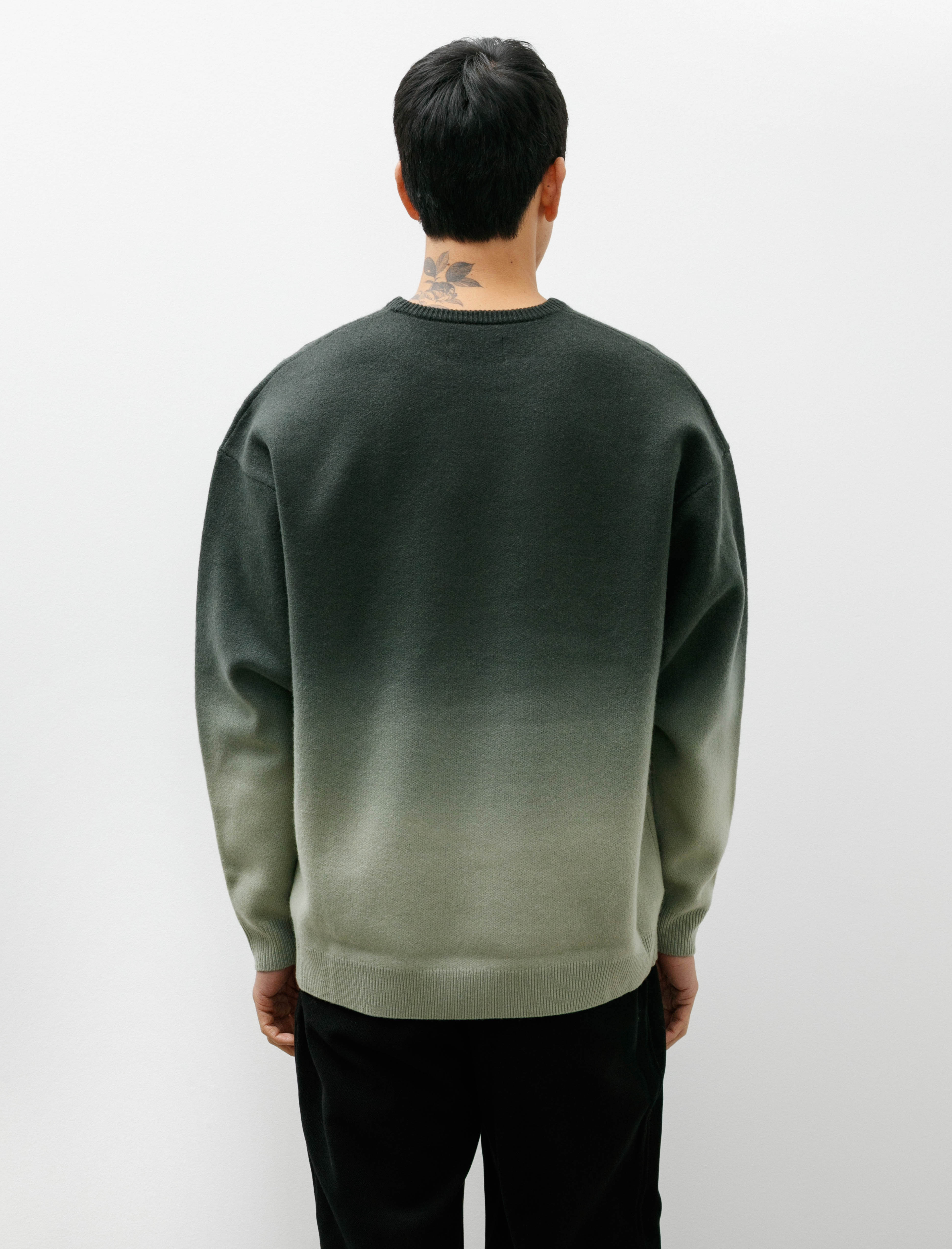 Graphpaper Gradient Dyed Wool Crew Neck Green