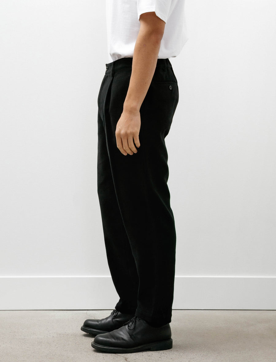 Supima Moleskin Tapered Trousers Black - Image 6