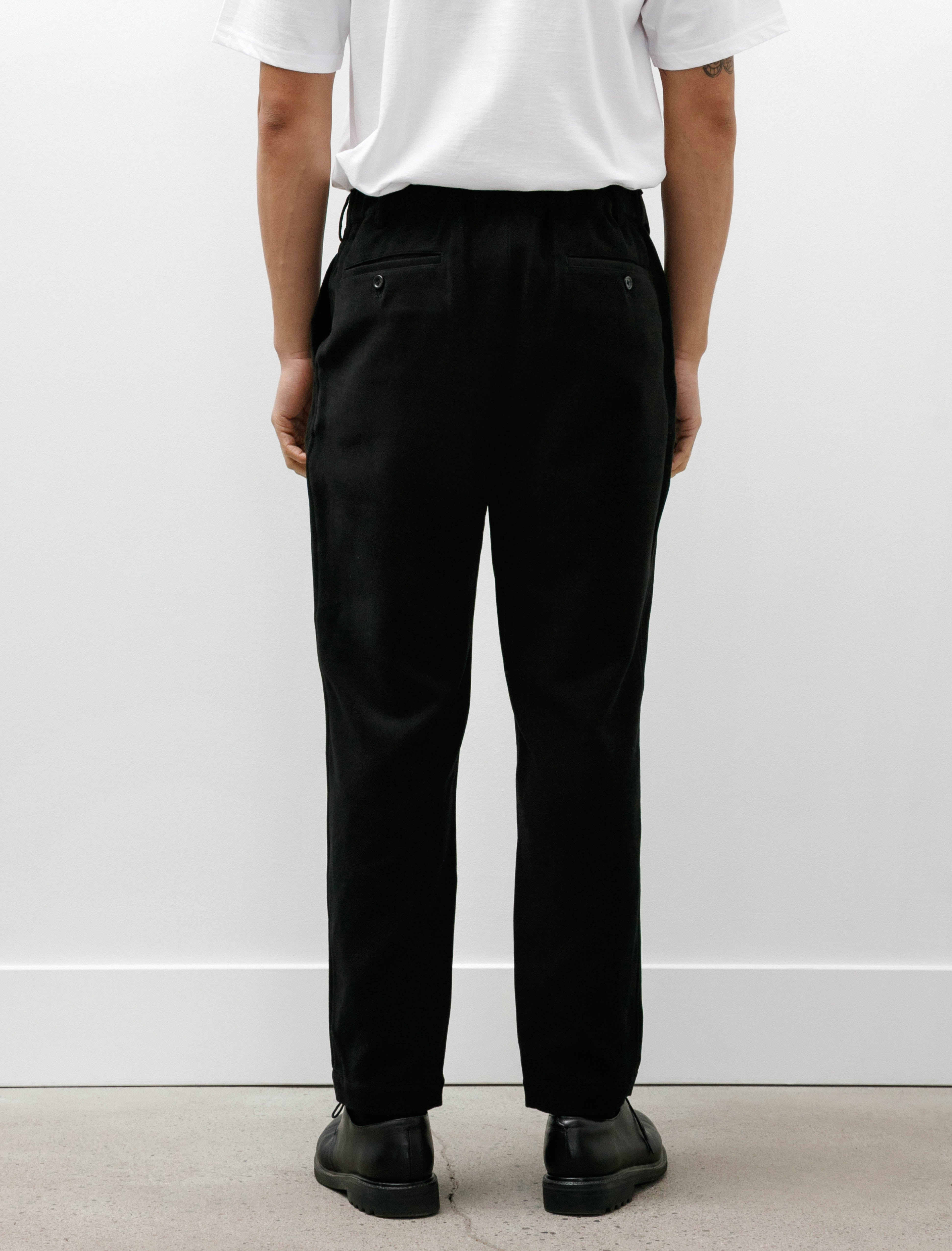 Graphpaper Supima Moleskin Tapered Trousers Black