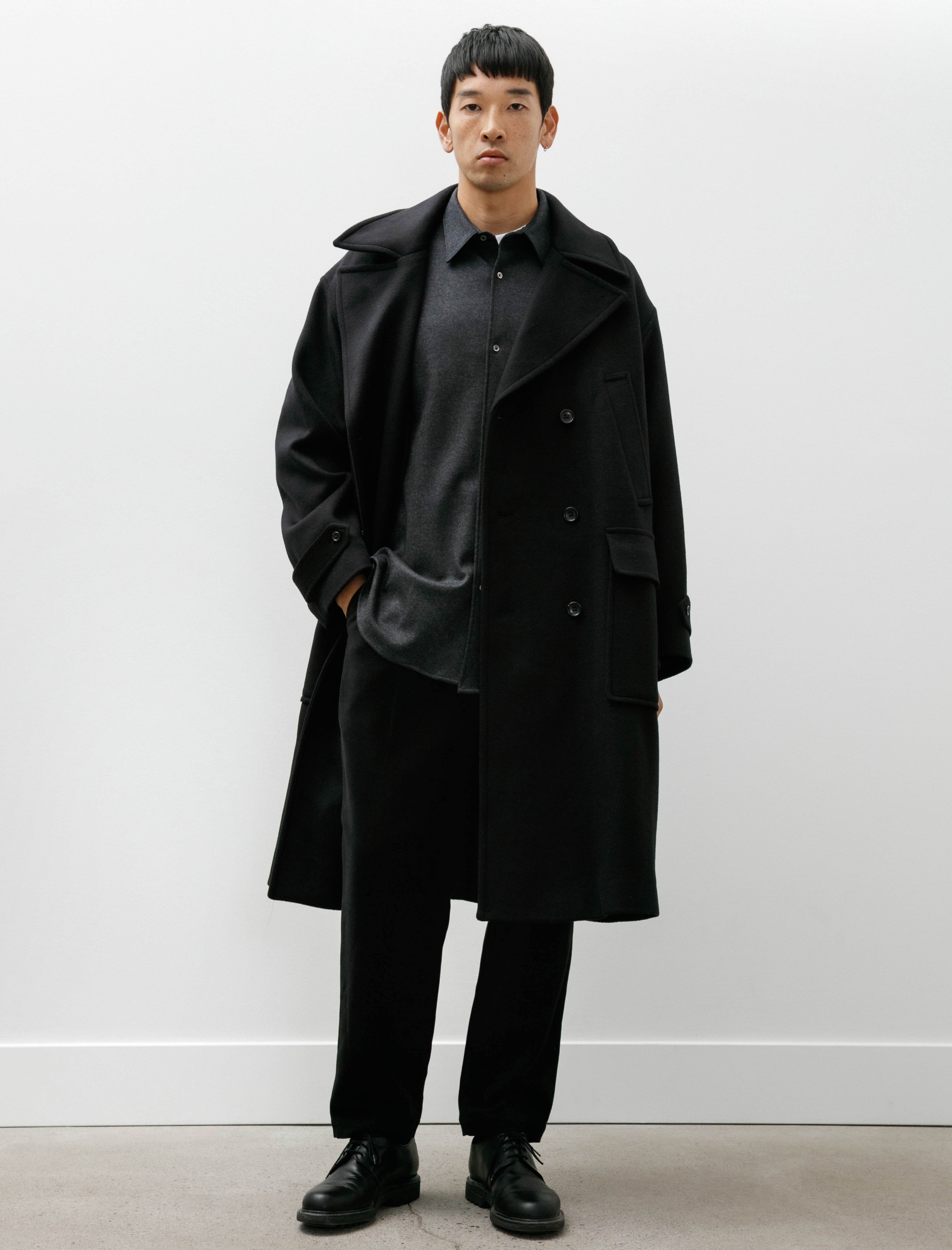 Graphpaper Light Melton Peacoat Black