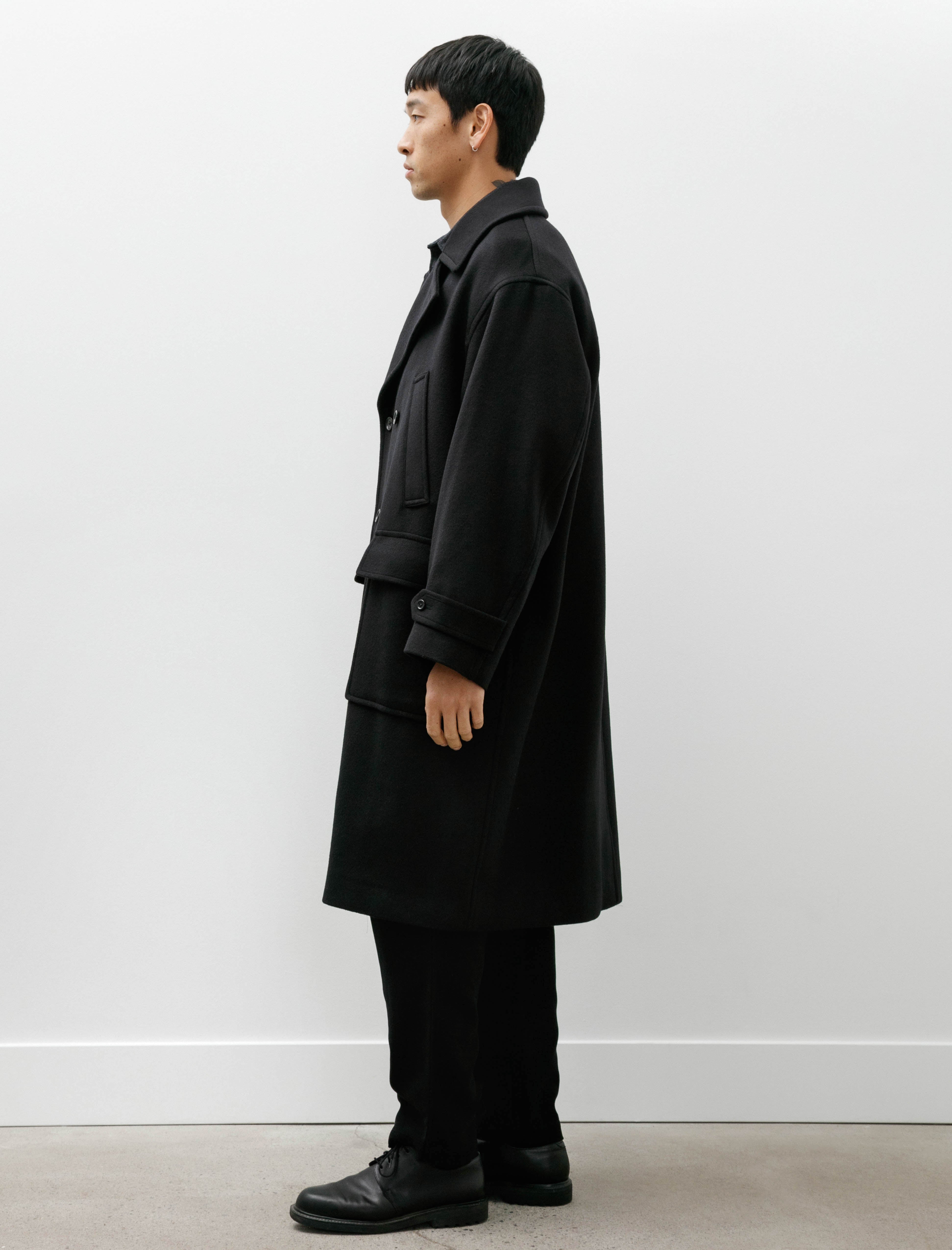 Graphpaper Light Melton Peacoat Black