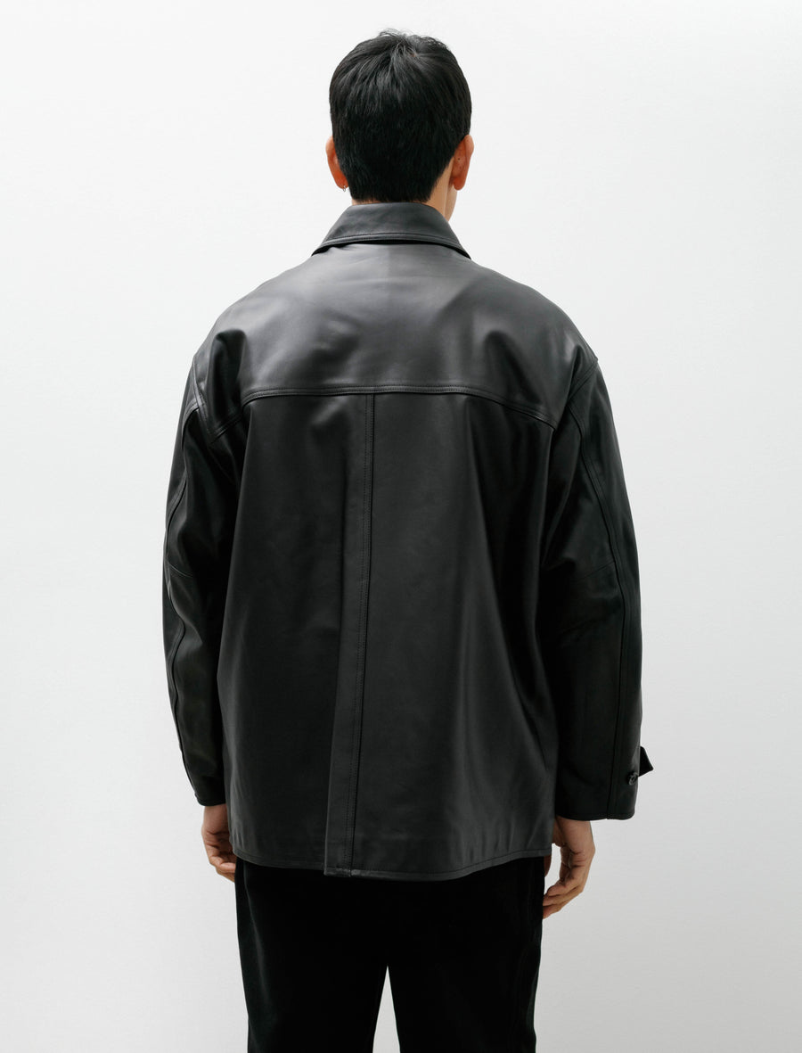Sheep Leather Corbusier Jacket Black - Image 2