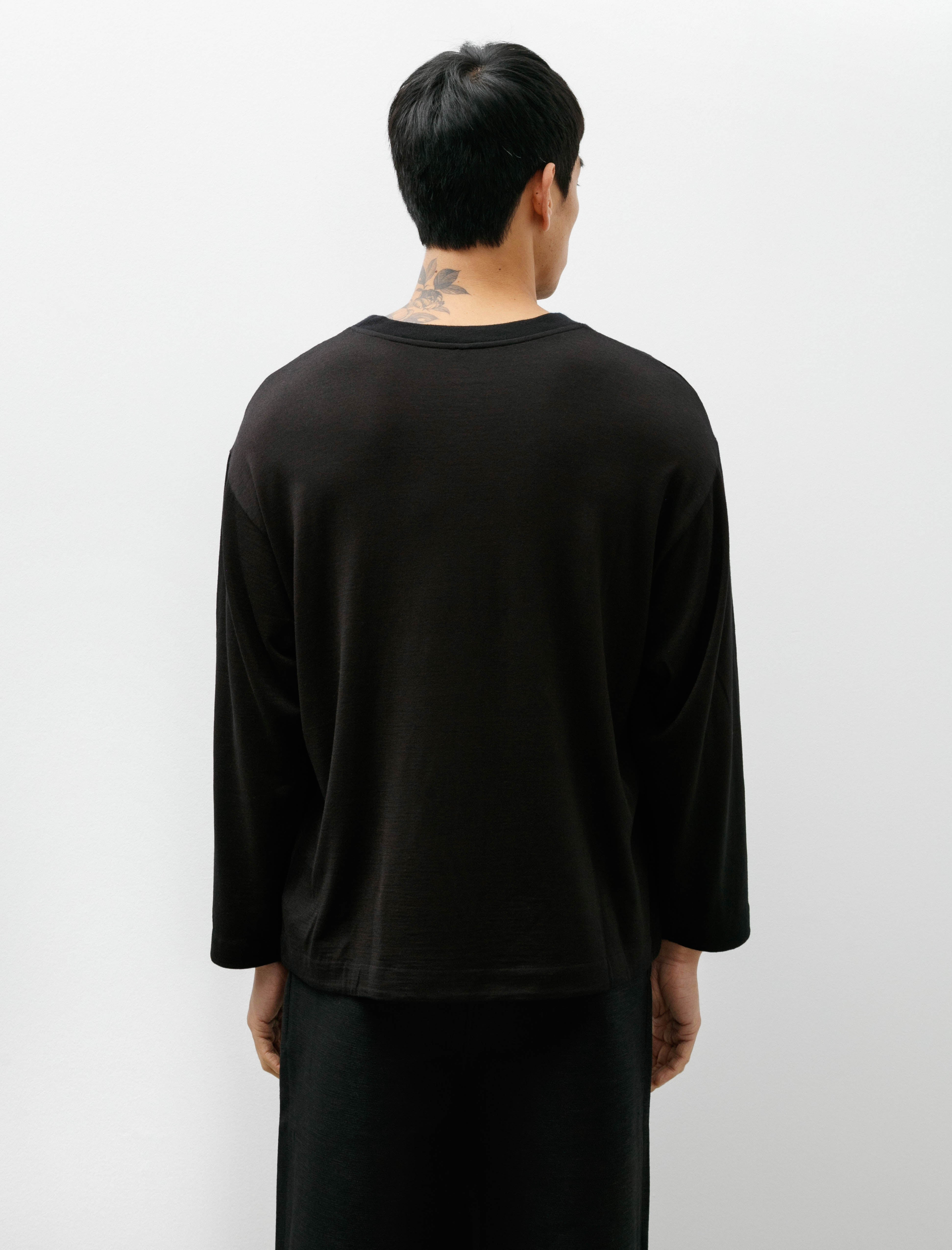 Gorsch Soft Wool T-Shirt Ryukyu Indigo Dyed Long Sleeve