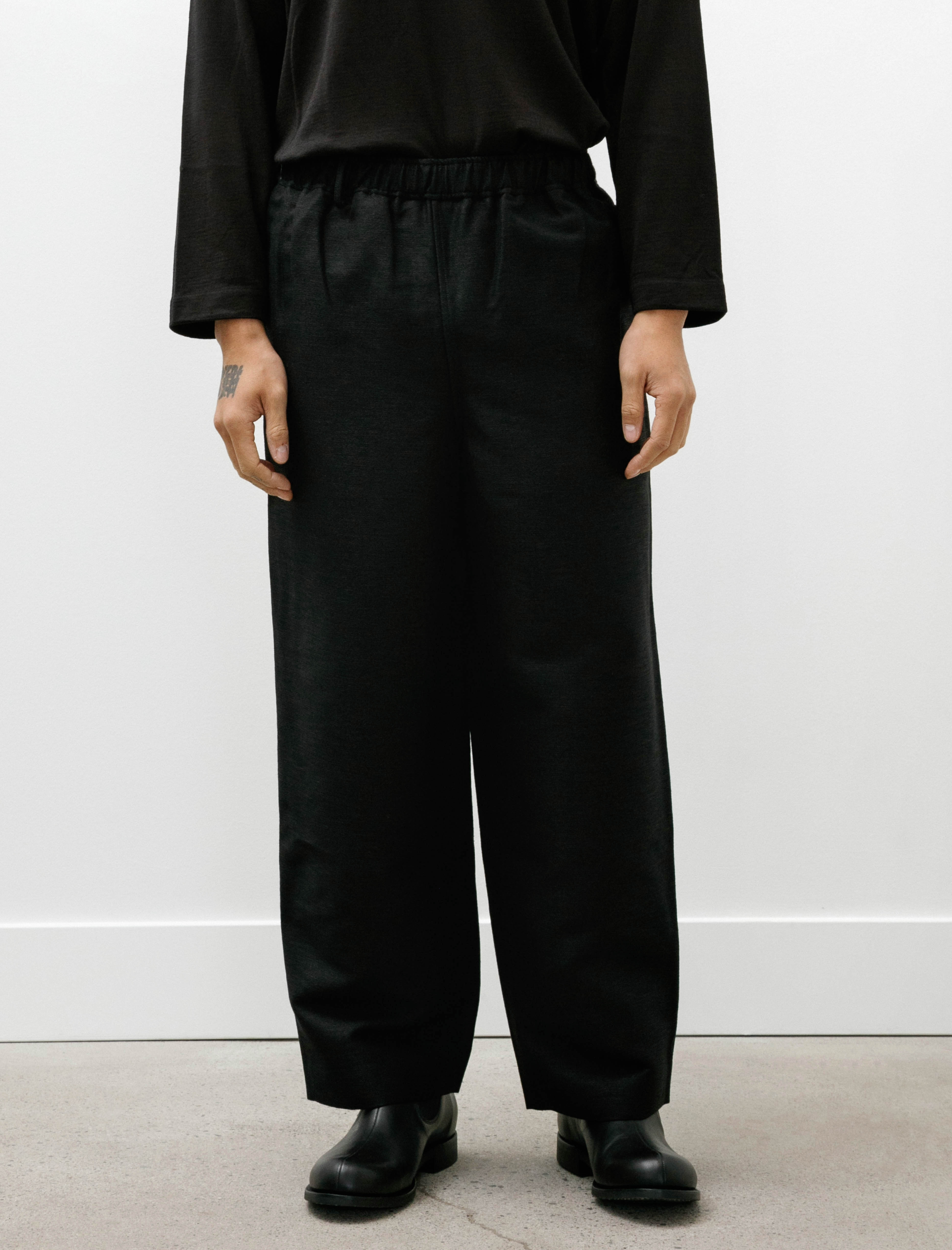 Gorsch Wool Hemp Easy Trousers Black