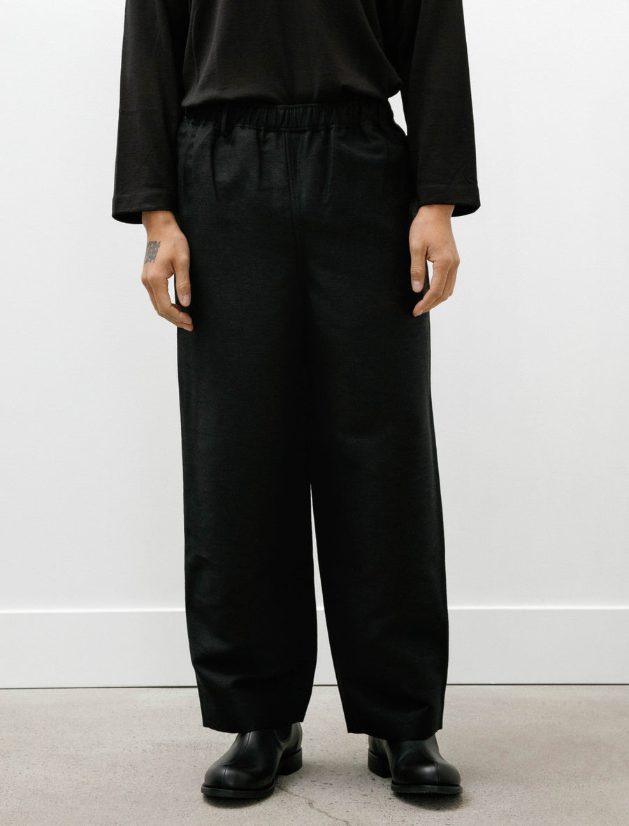 Wool Hemp Easy Trousers Black - Image 4