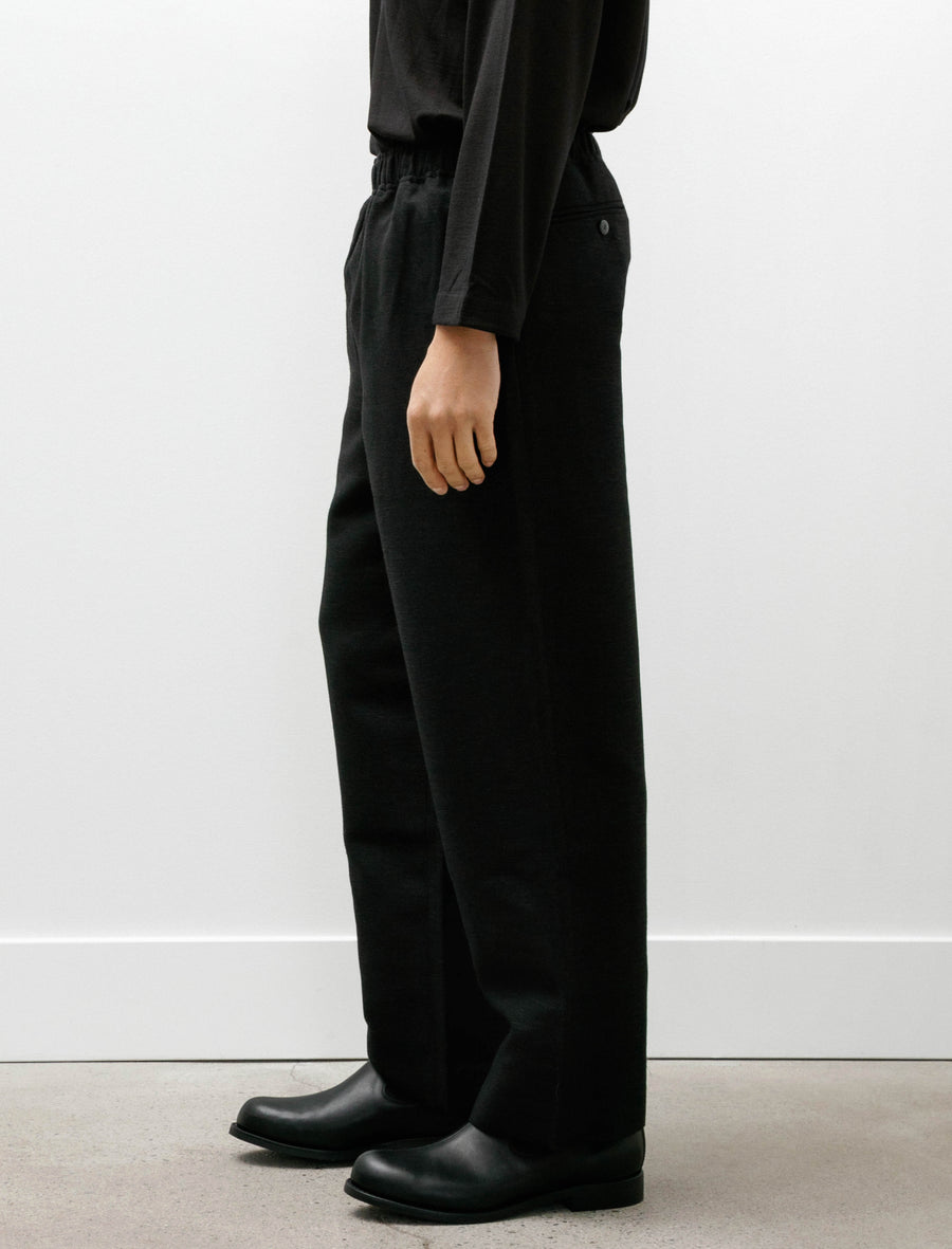 Wool Hemp Easy Trousers Black - Image 6