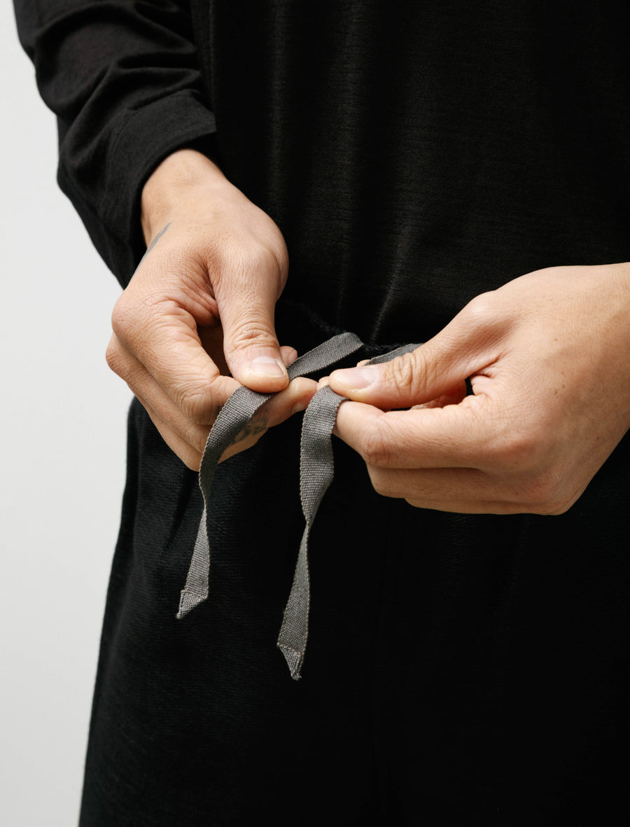 Wool Hemp Easy Trousers Black - Image 7