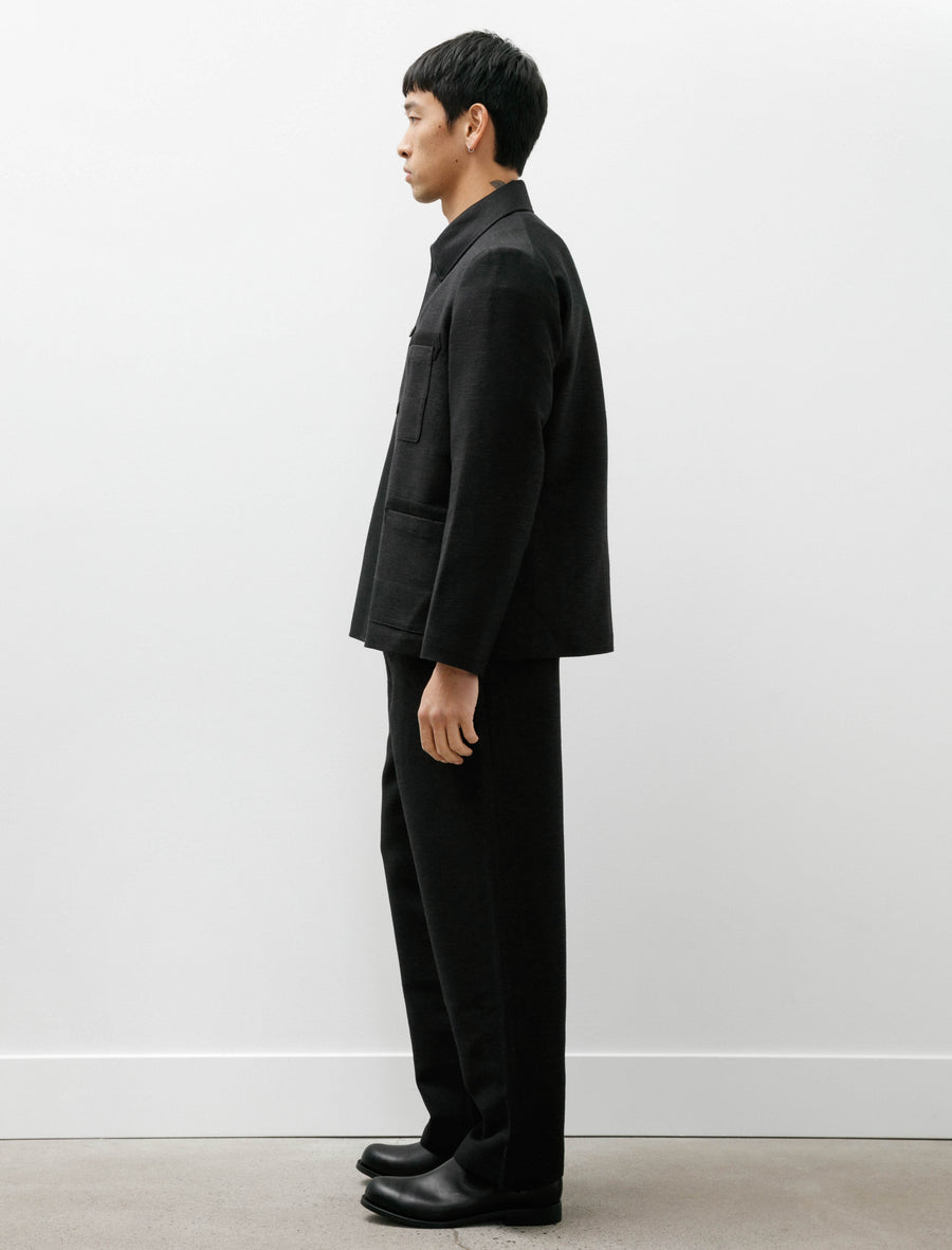 Wool Hemp Easy Trousers Black - Image 3