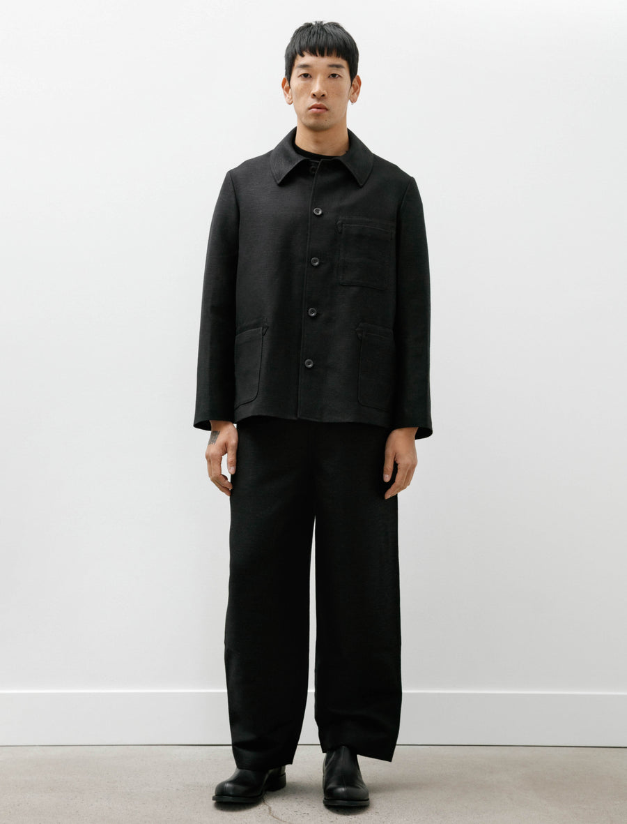 Wool Hemp Easy Trousers Black - Image 1