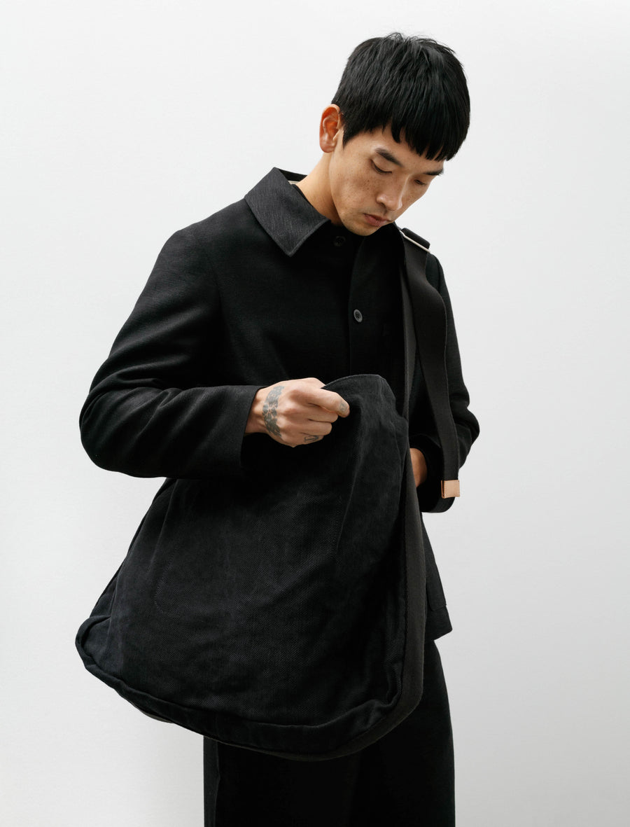 Square Shoulder Bag Big Black - Image 2