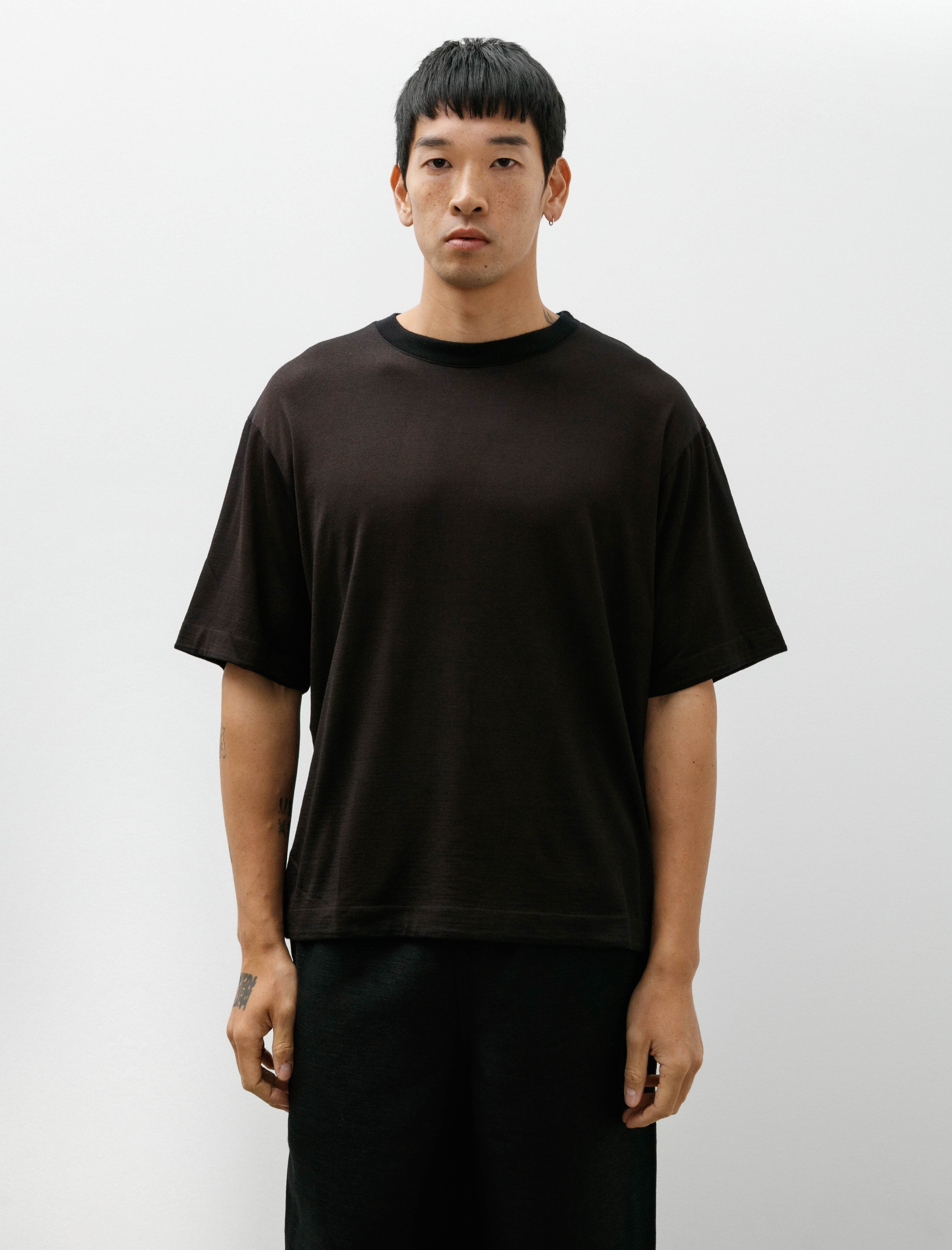 Gorsch Soft Wool T-Shirt Ryukyu Indigo Dyed