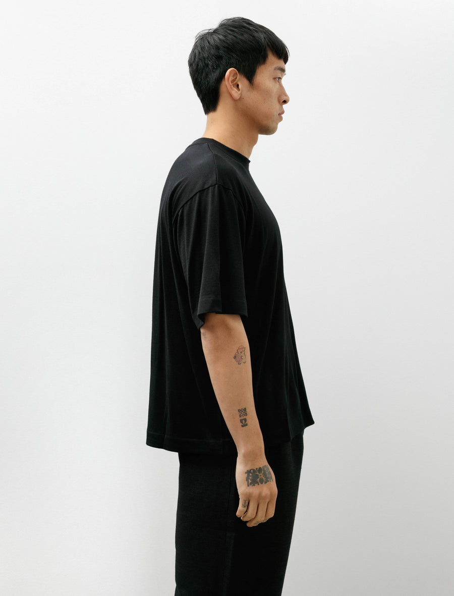 Soft Wool T-Shirt Black - Image 3
