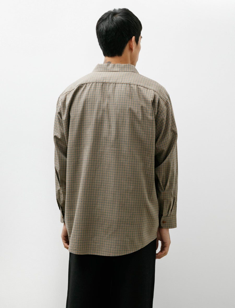 Wide Fit Open Collar Shirt Deadstock Cotton Multi Check - Image 2
