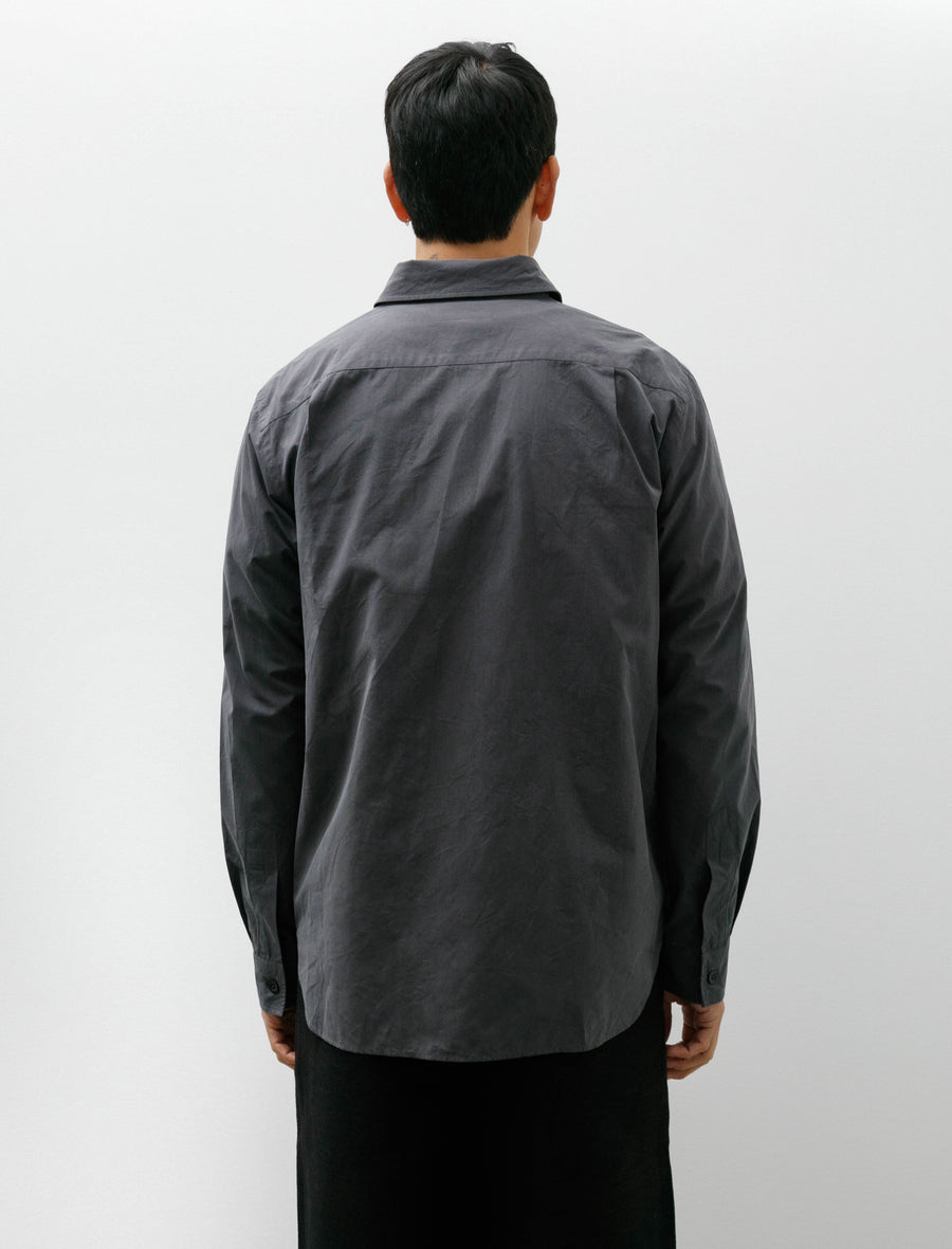 Basic Shirt Yarn Dye Cotton Charcoal - Image 2
