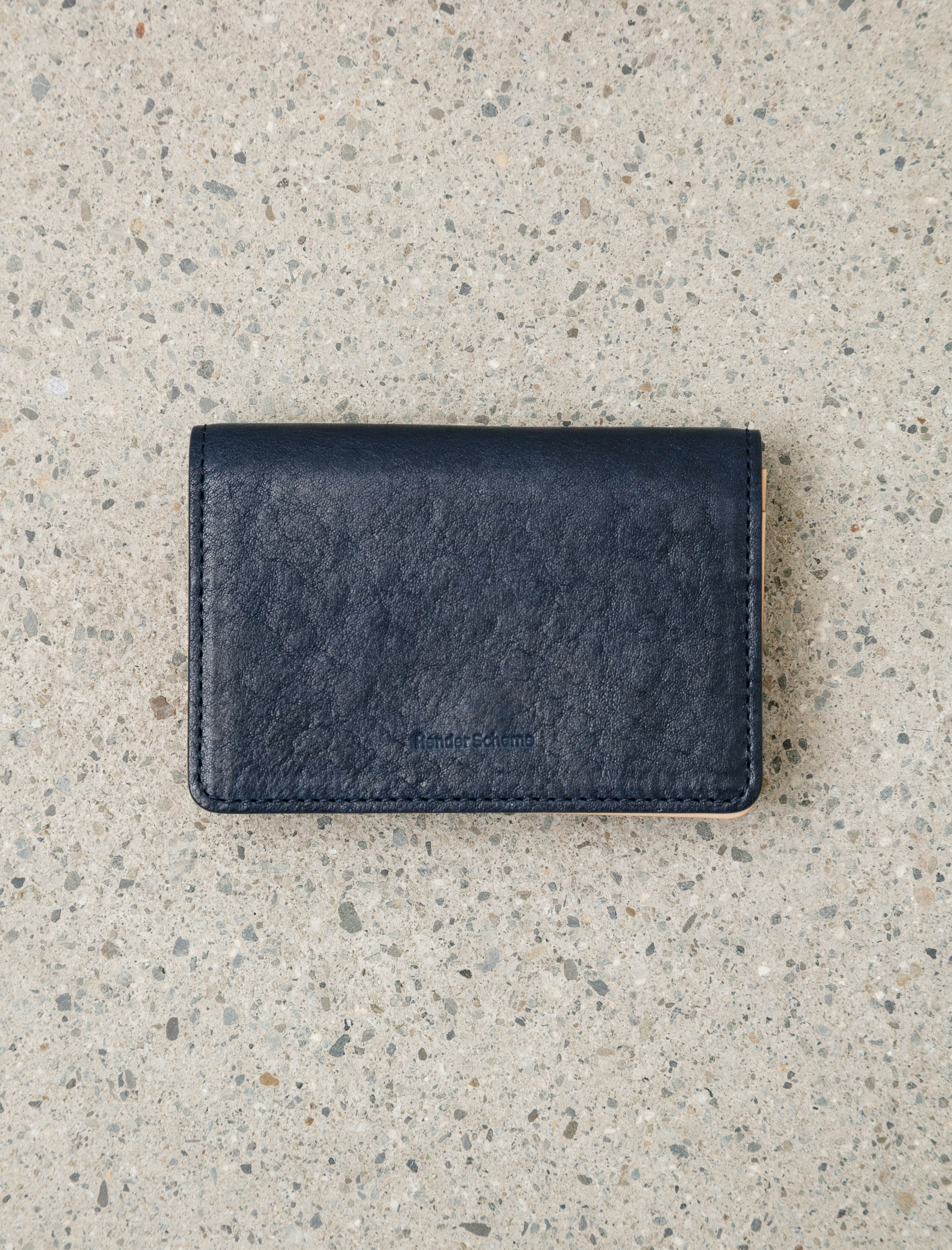 Hender Scheme Multilayered Card Case Navy