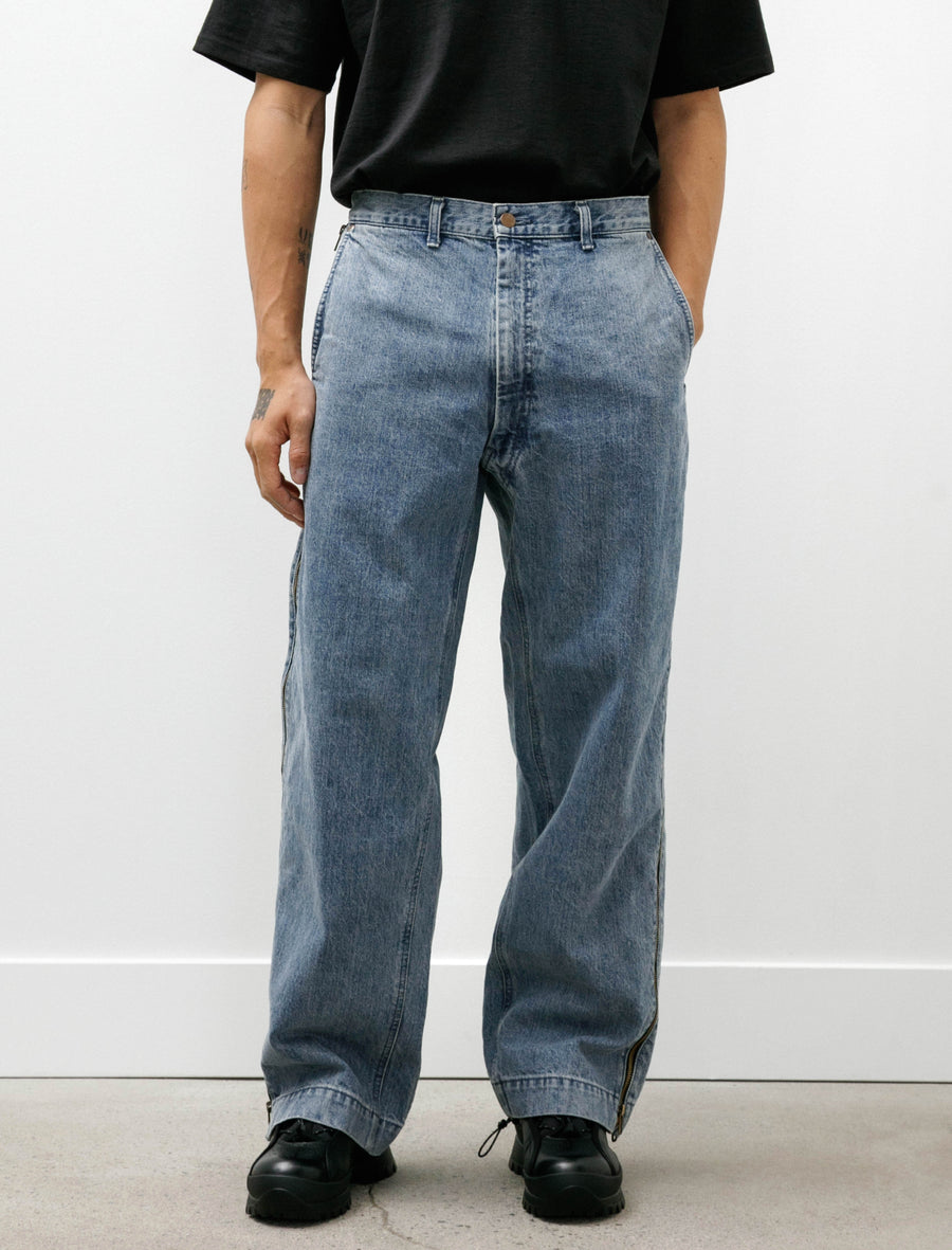 Zip Jean Indigo Denim Stone Wash - Image 4