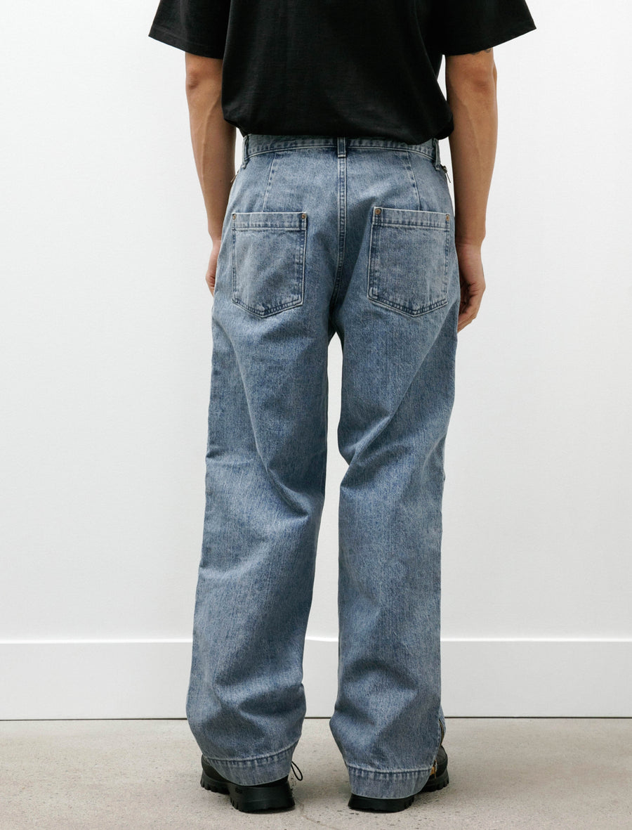 Zip Jean Indigo Denim Stone Wash - Image 7